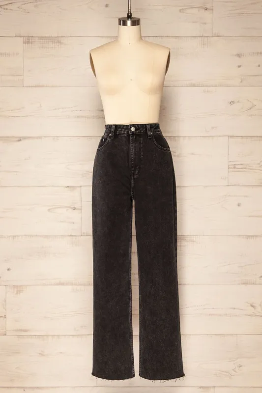 Marausa | High-Waisted Black Wide-Leg Jeans sold by Boutique 1861
