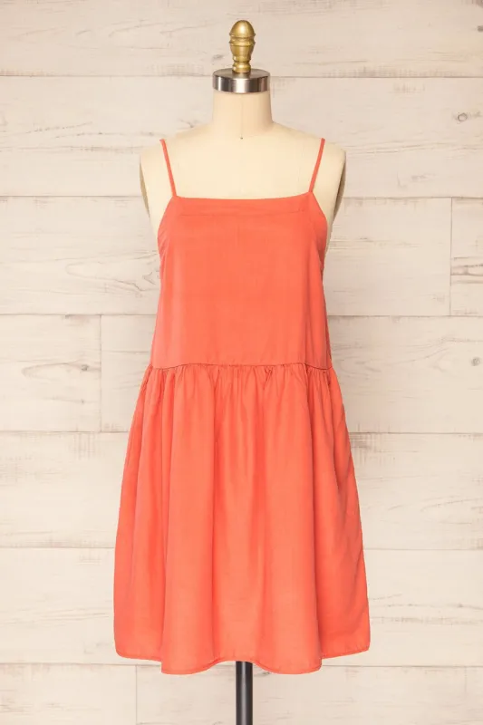 Plagjia Coral | Short Dress w/ Pockets sold by Boutique 1861
