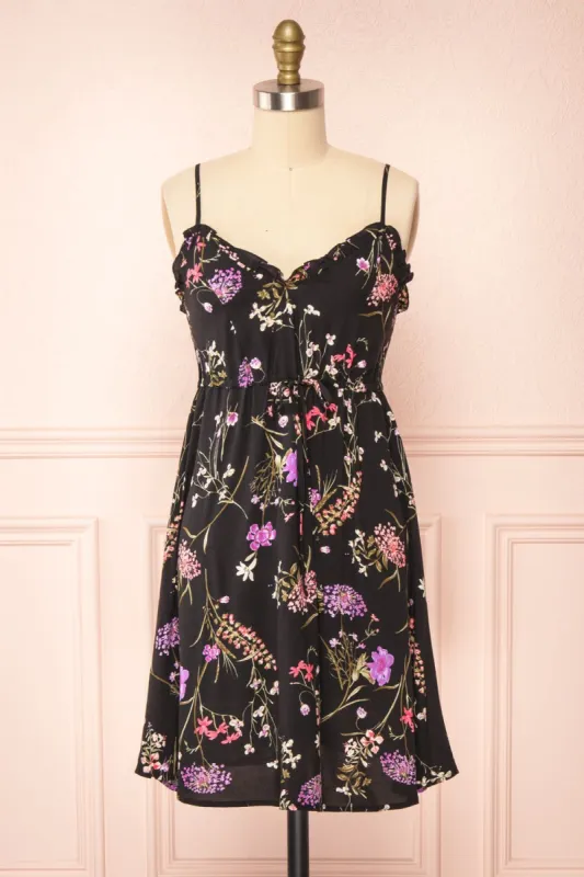 Piana Pink | Short Floral Dress sold by Boutique 1861