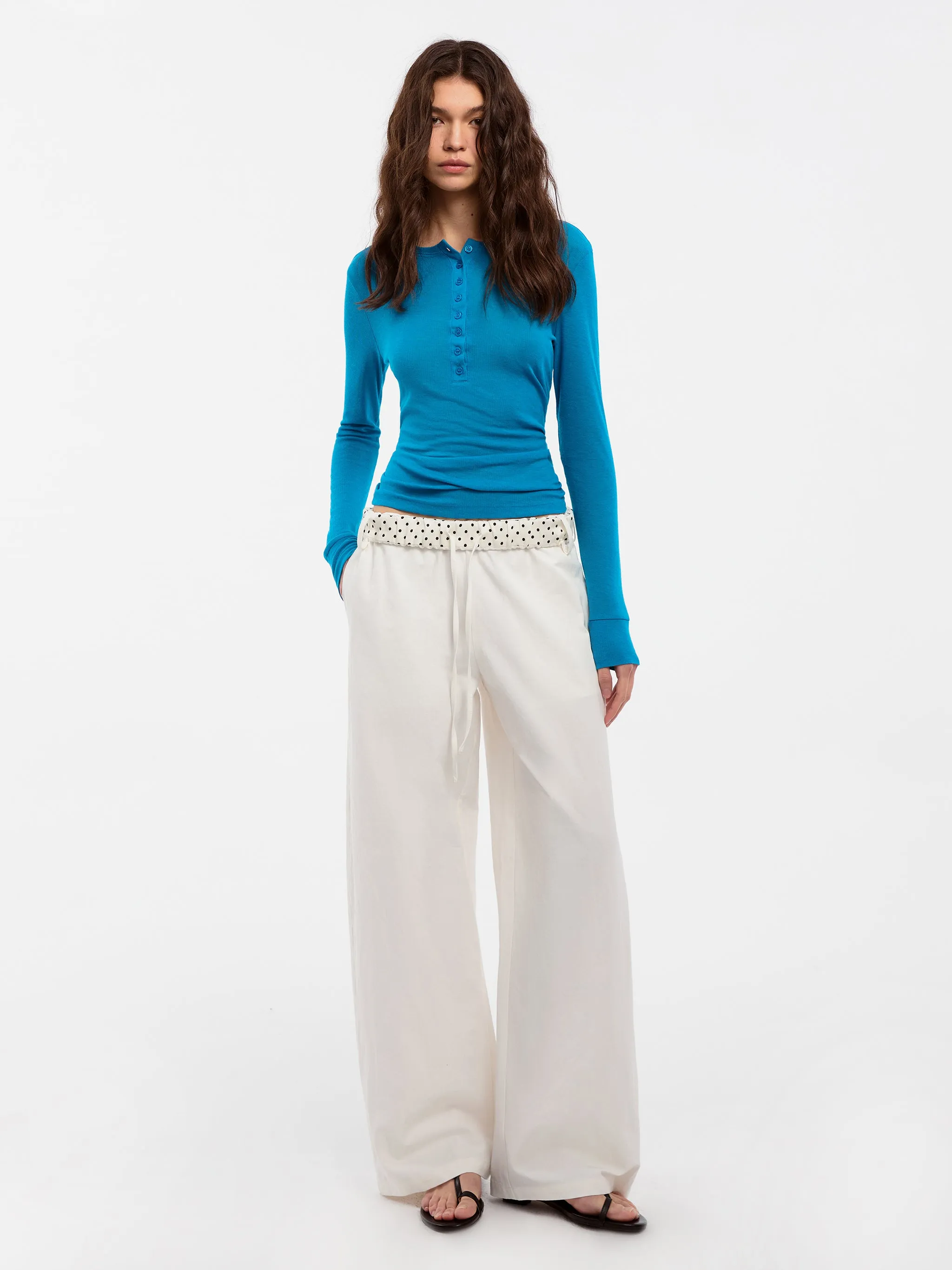 CUBIC Ruffled Waistband Two-Way Casual Pants sold by Cubic product image thumbnail 2