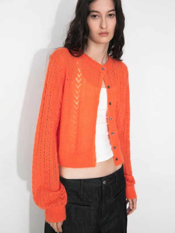 Cropped Open-Knit Cardigan made by Cubic