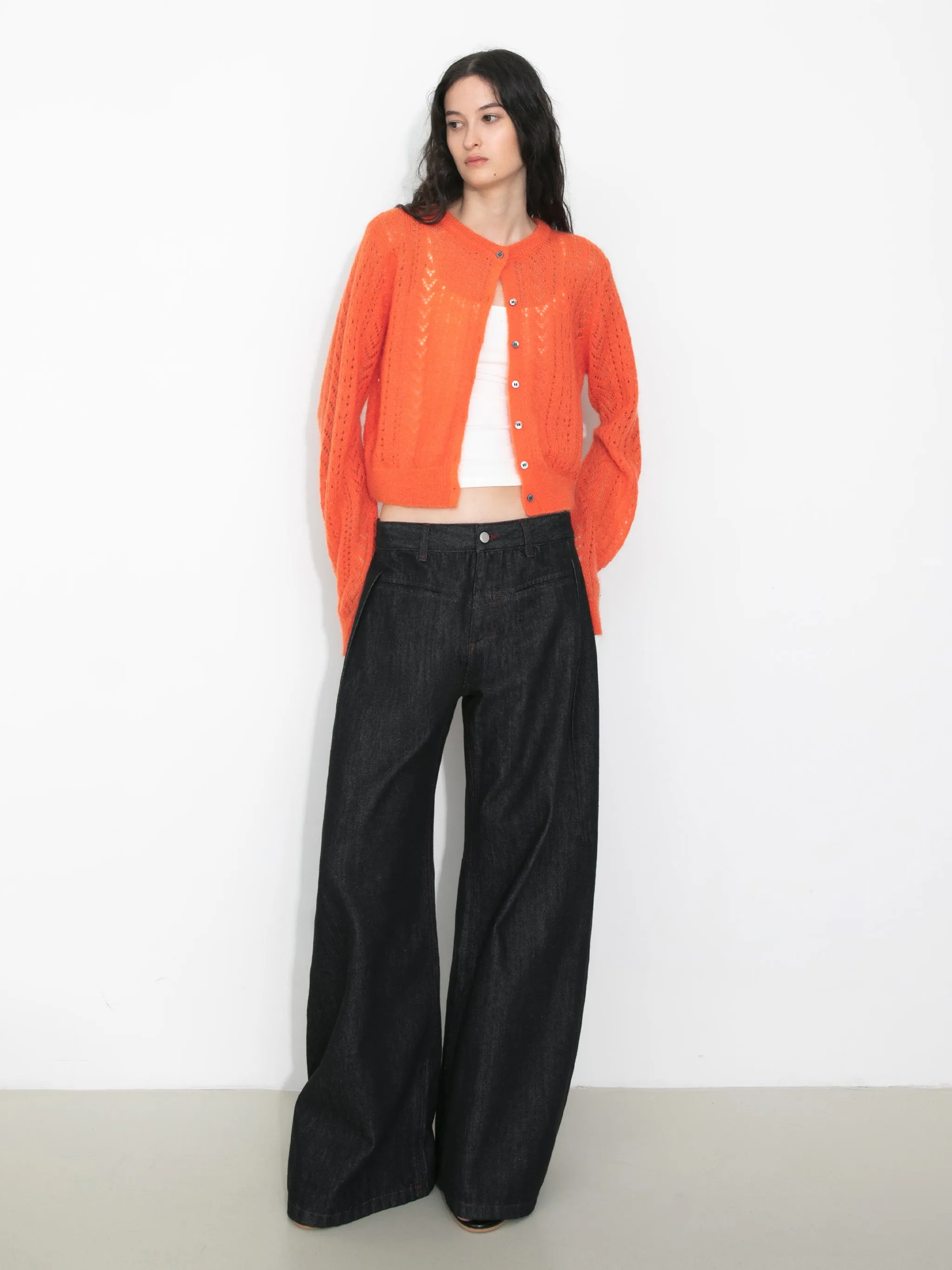 Cropped Open-Knit Cardigan sold by Cubic product image thumbnail 2