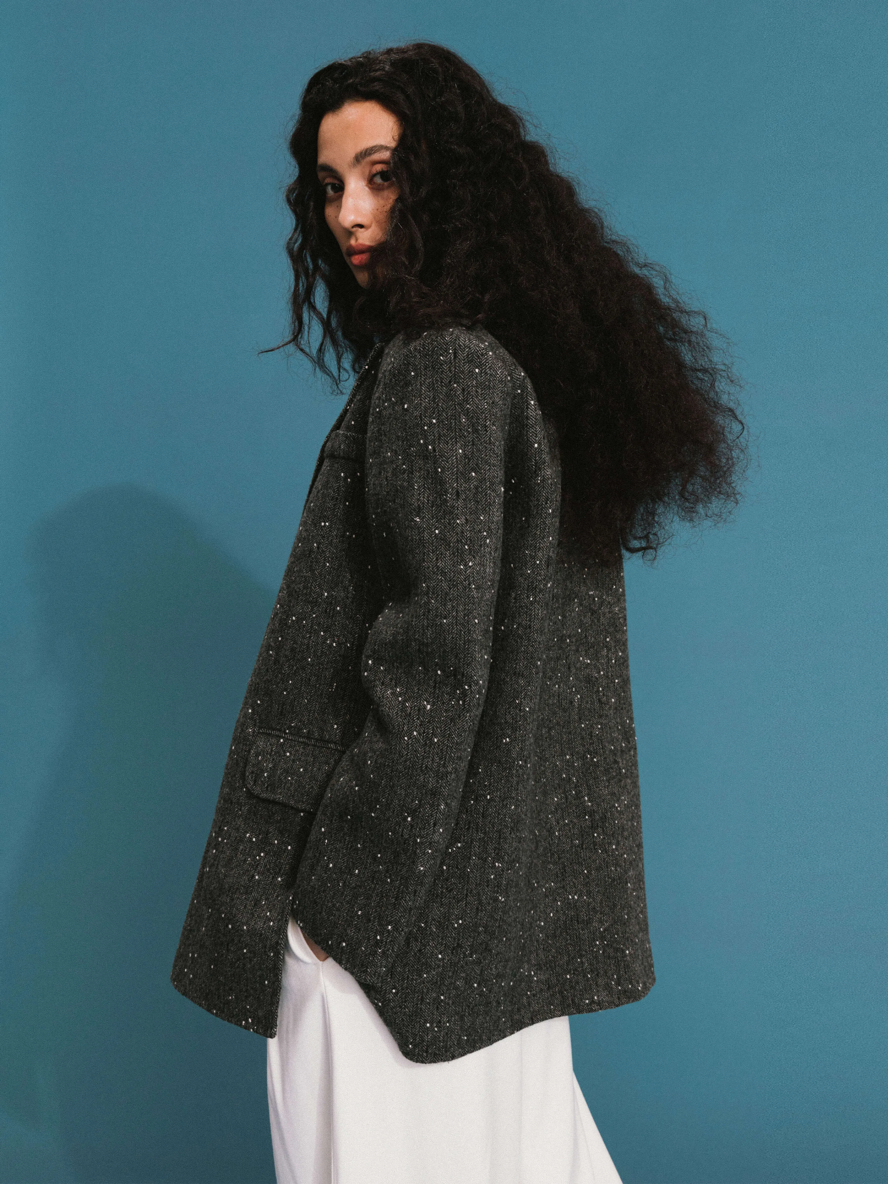 ONE BY CUBIC Double Face Tailored Wool Jacket sold by Cubic product image thumbnail 4