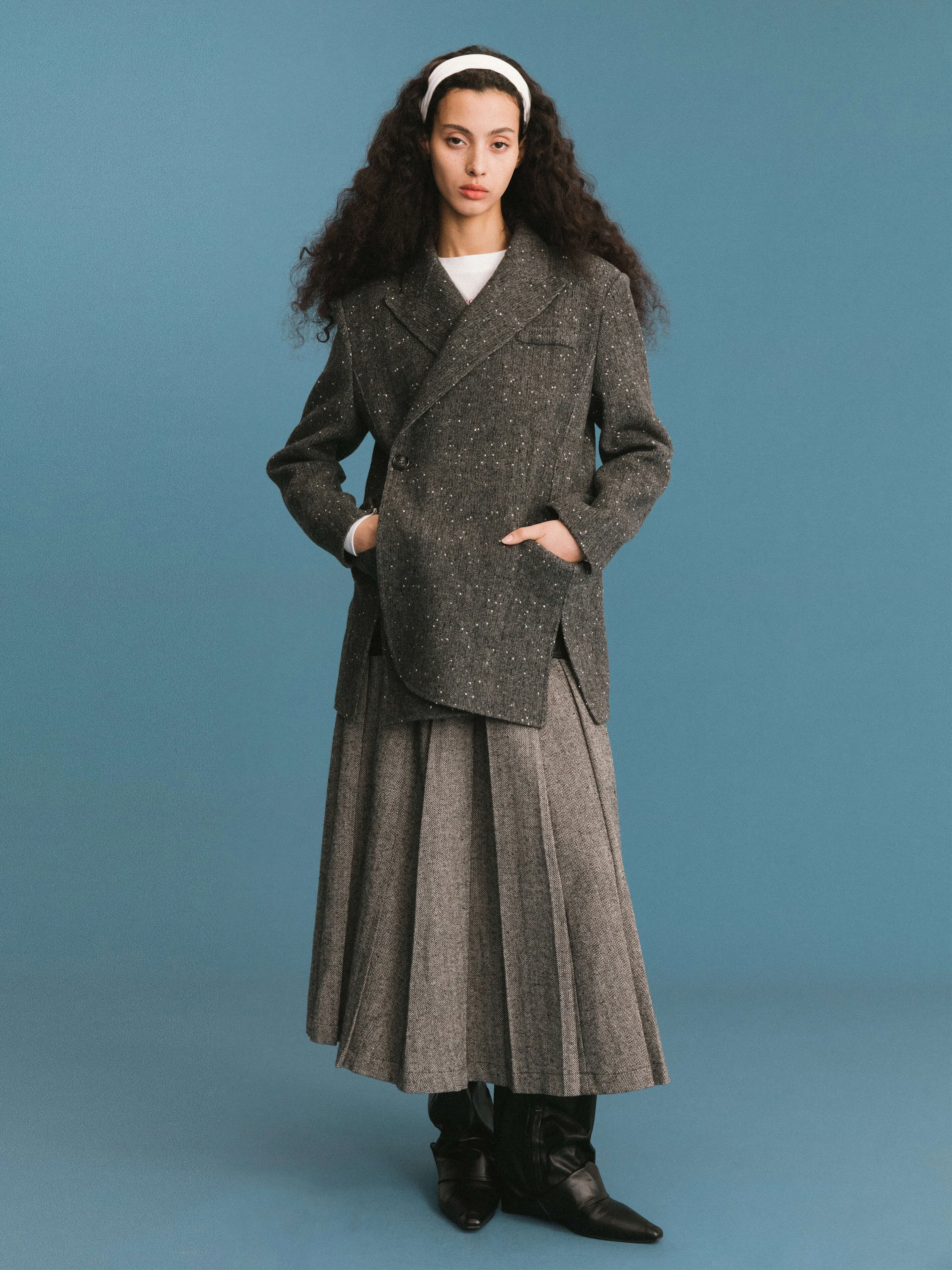 ONE BY CUBIC Double Face Tailored Wool Jacket sold by Cubic product image thumbnail 5