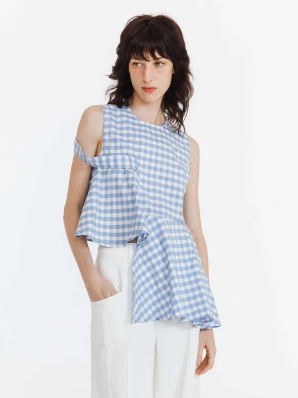 Plaid Irregular Tank Top made by Cubic