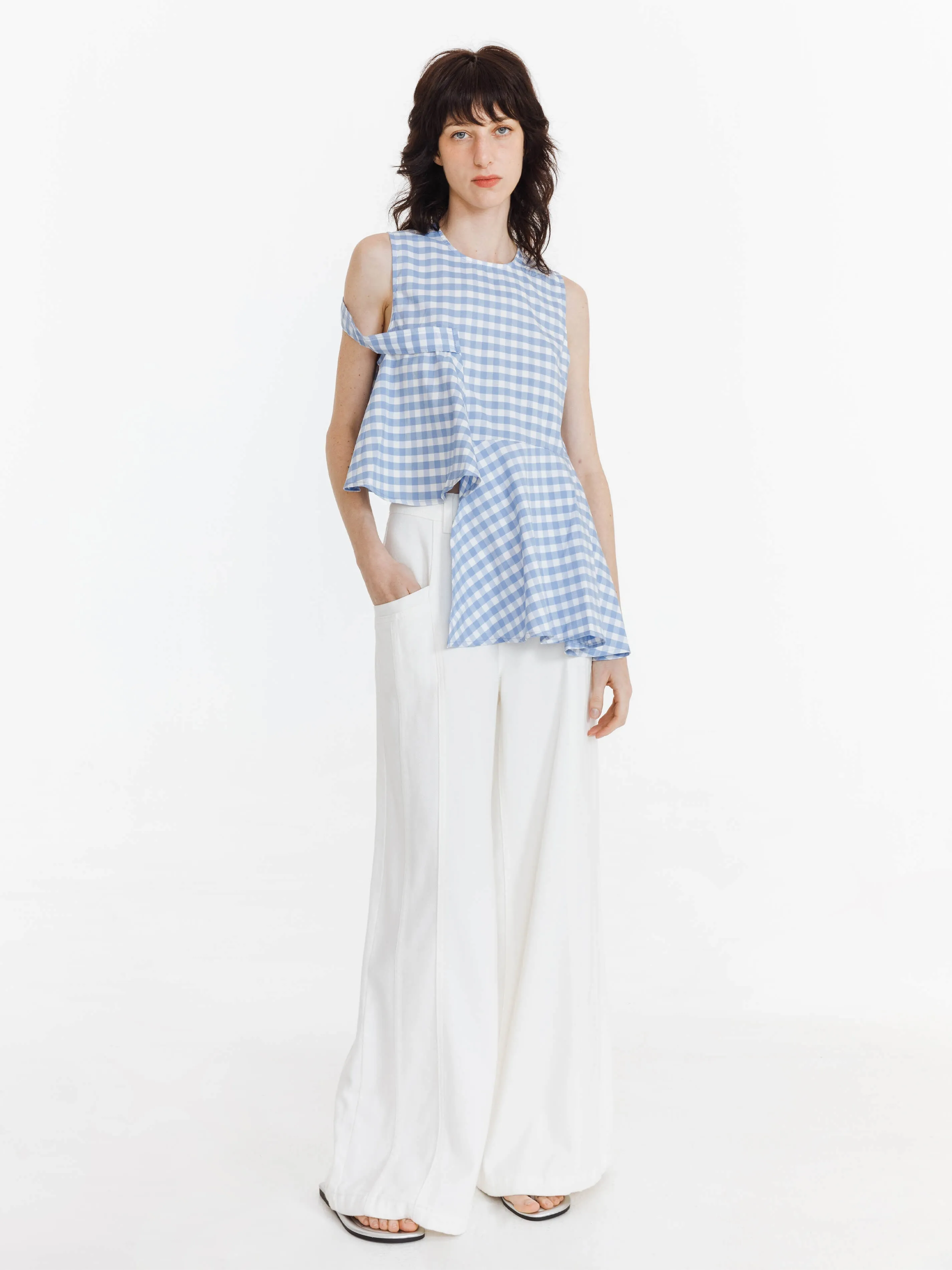 Plaid Irregular Tank Top sold by Cubic product image thumbnail 2