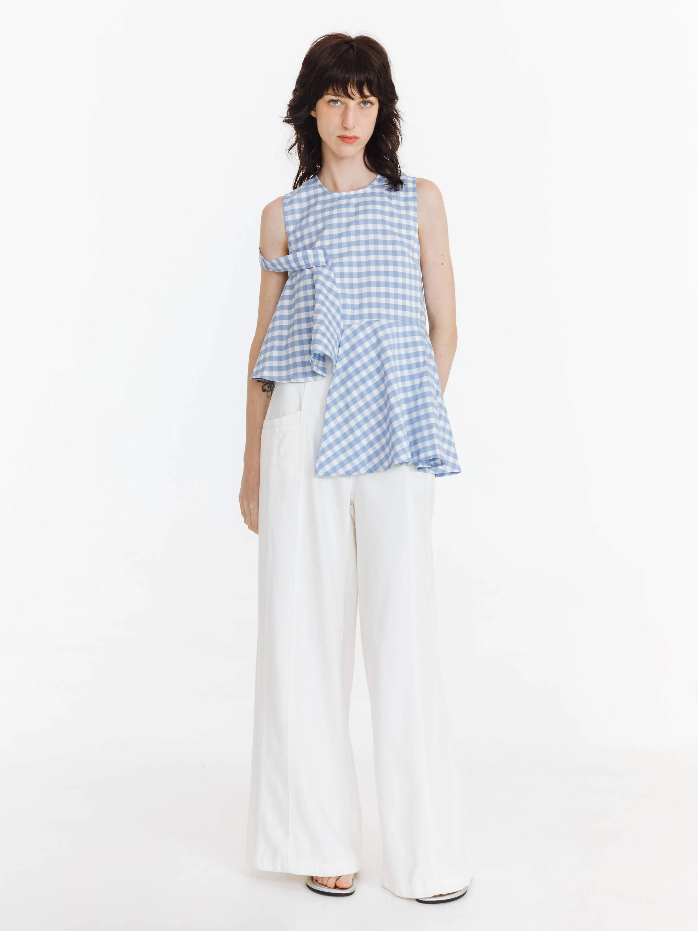 Plaid Irregular Tank Top sold by Cubic product image thumbnail 3