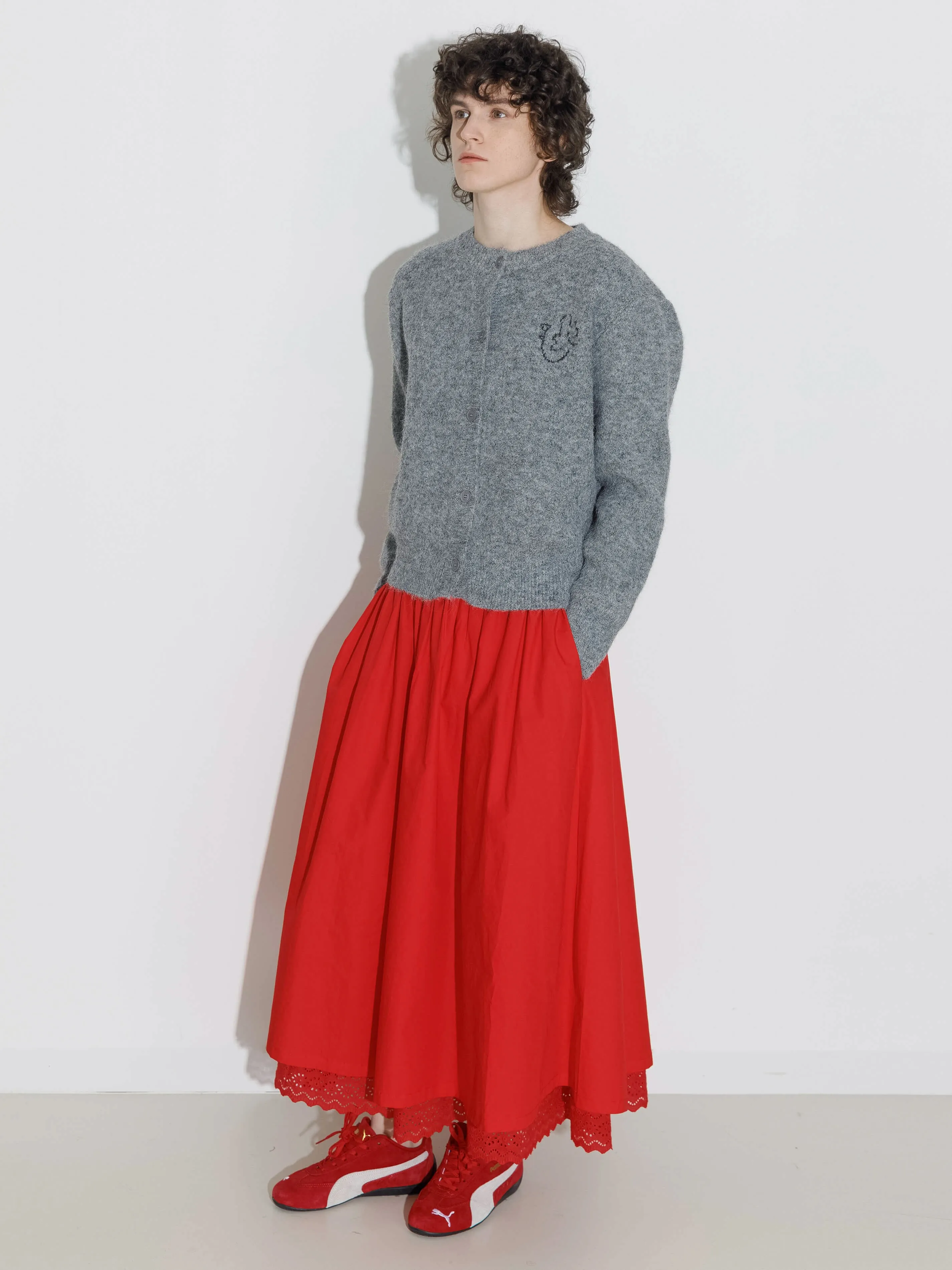 100% Cotton Double Layer Lace A-Line Skirt sold by Cubic product image thumbnail 4