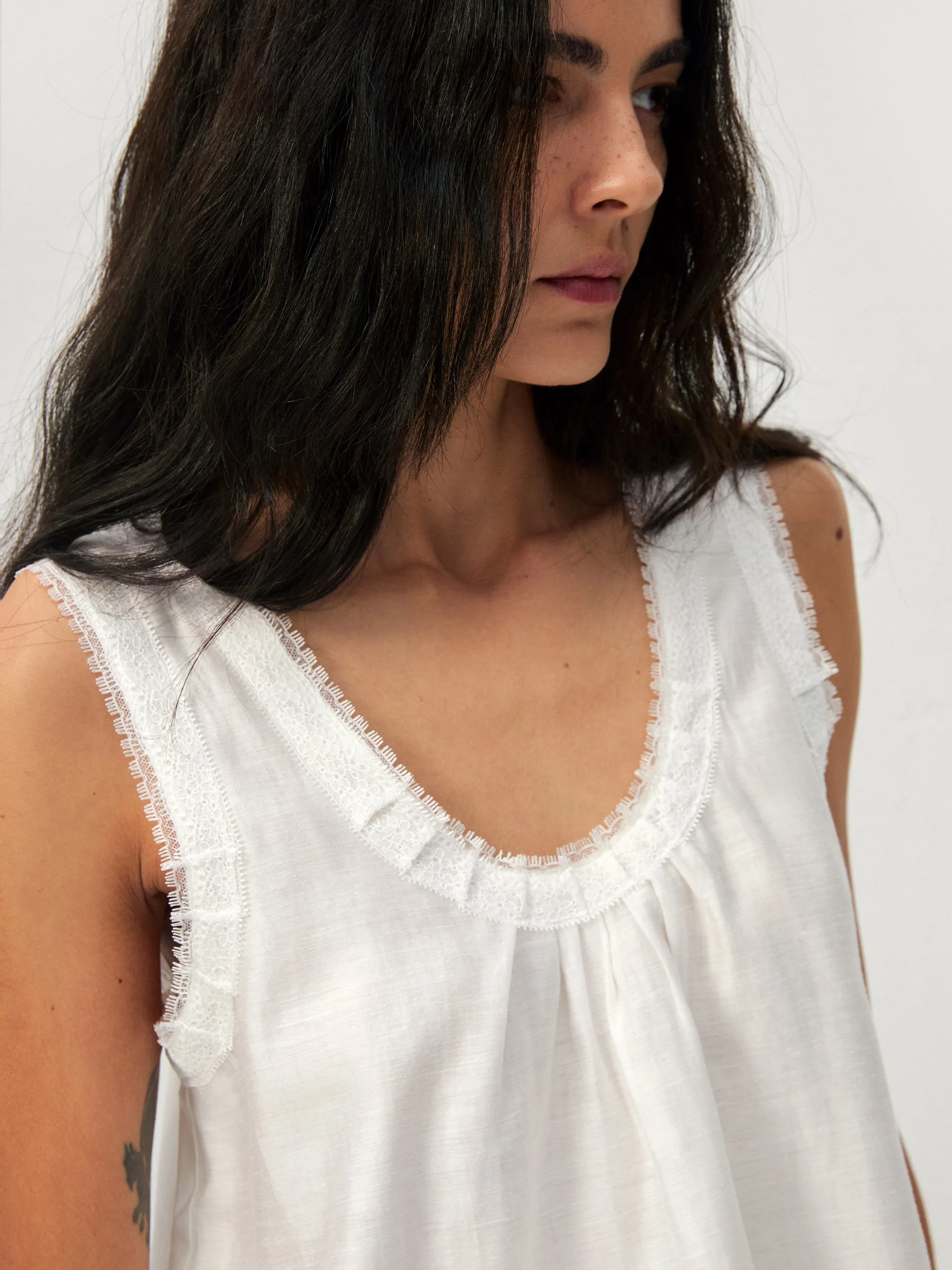 CUBIC Lace Trim Scoop Neck Sleeveless Top sold by Cubic product image thumbnail 4