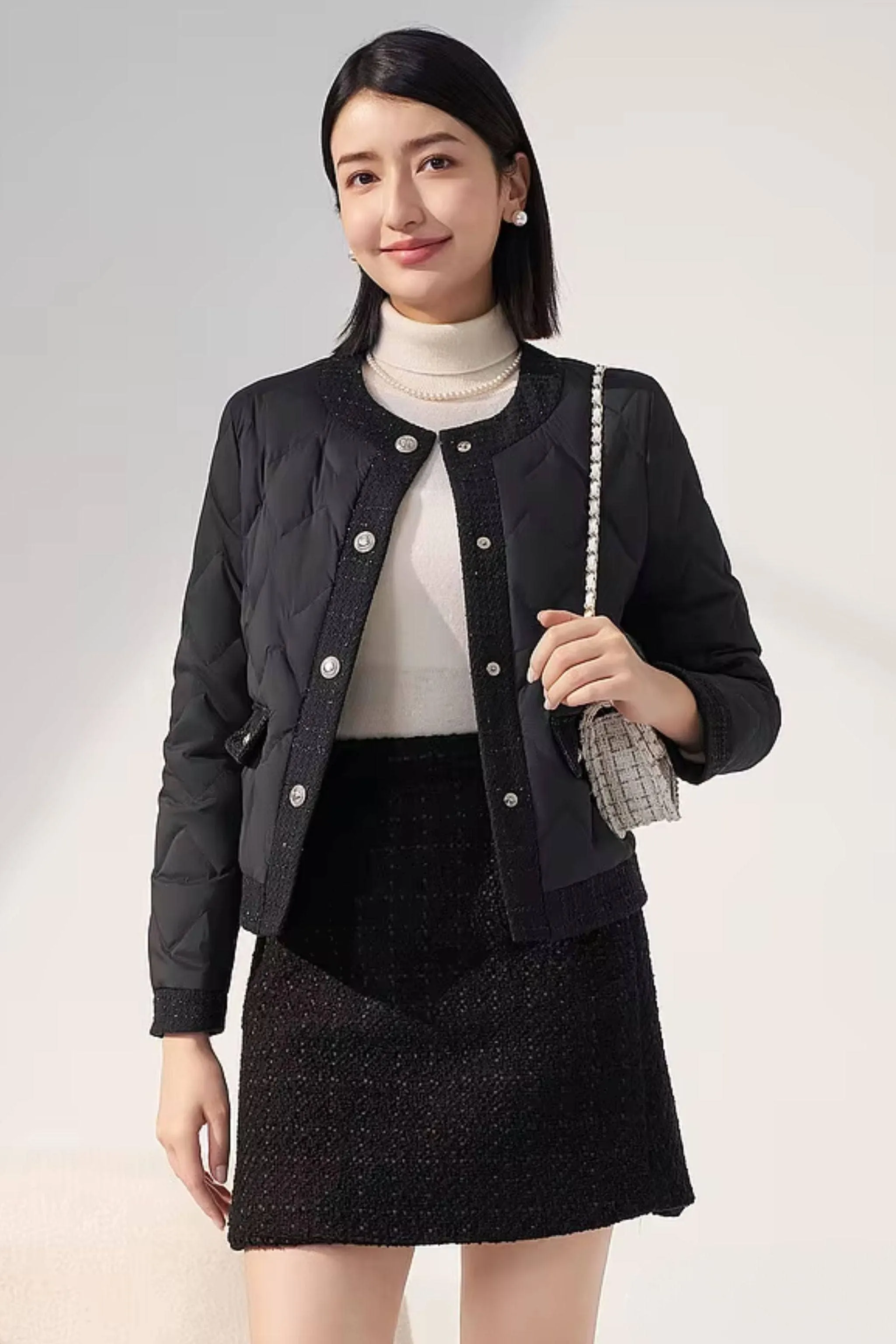 Women's Goose Down Houndstooth Jacket sold by Bosideng product image thumbnail 2