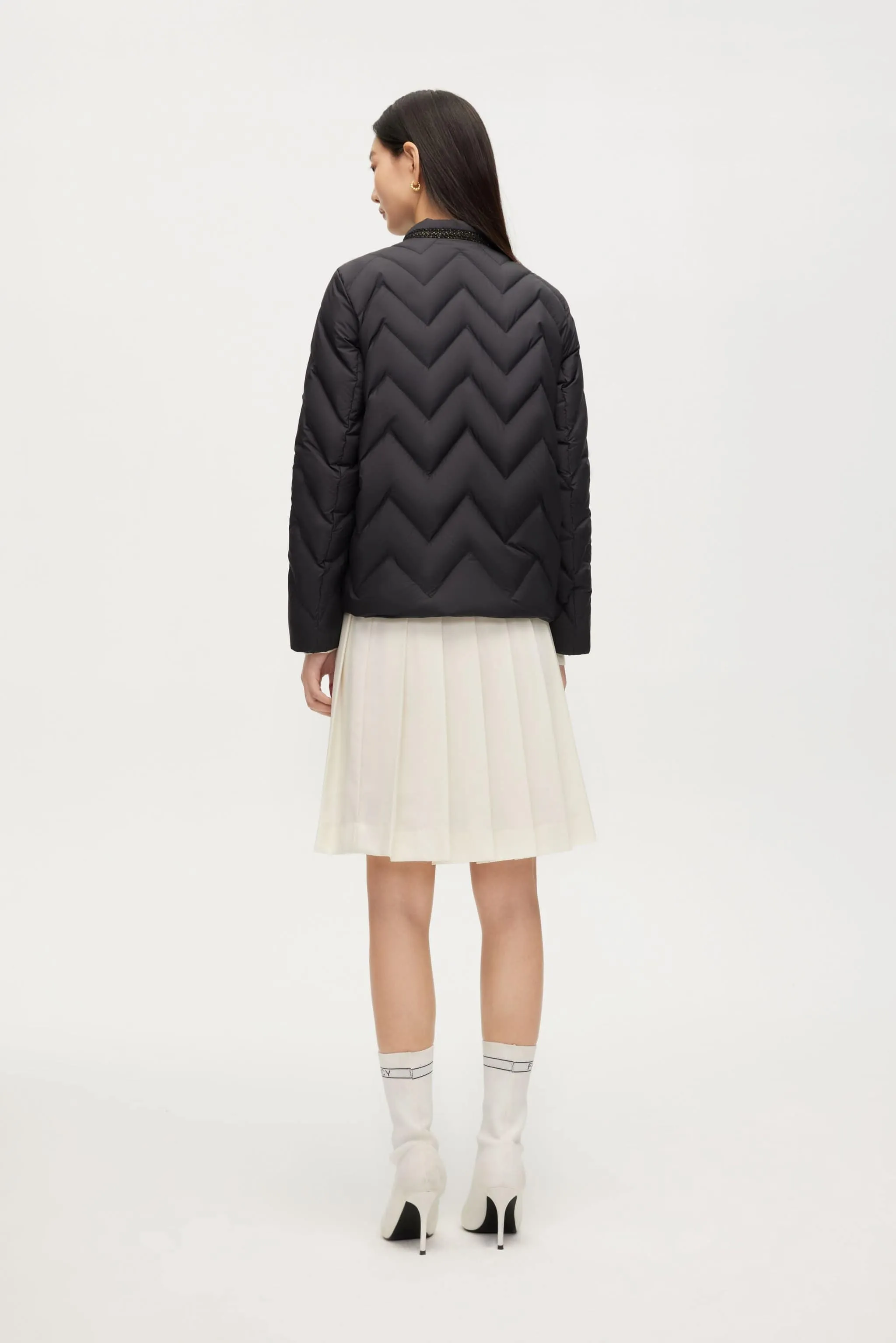 Tweed Detail Goose Down Jacket sold by Bosideng product image thumbnail 4