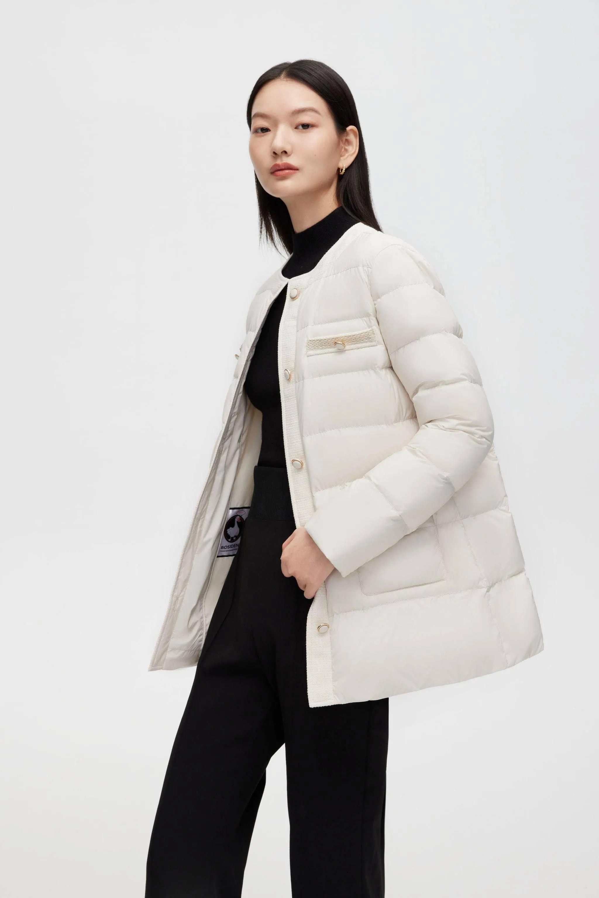 Round Collar Goose Down Short Jacket sold by Bosideng product image thumbnail 2