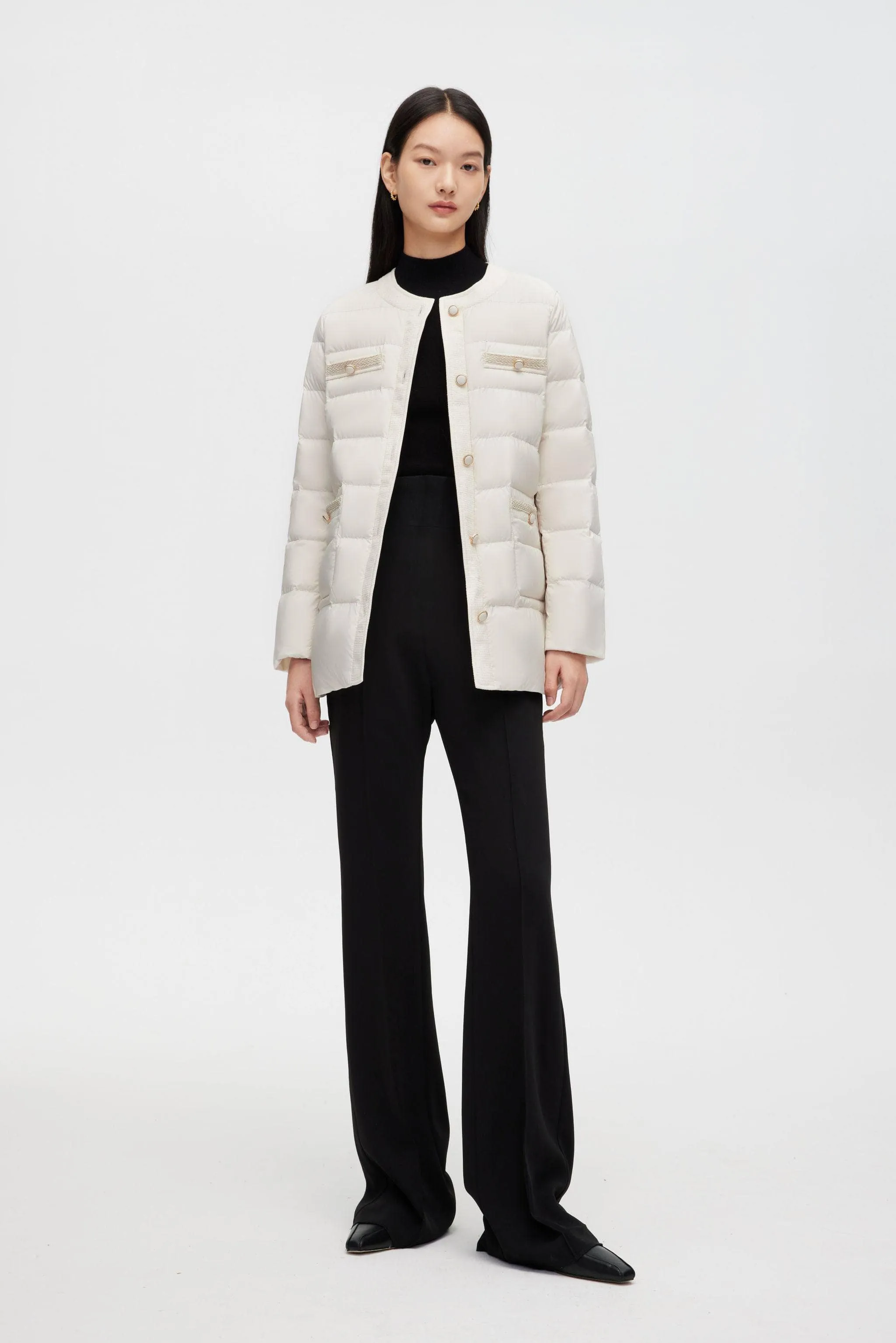 Round Collar Goose Down Short Jacket sold by Bosideng product image thumbnail 3