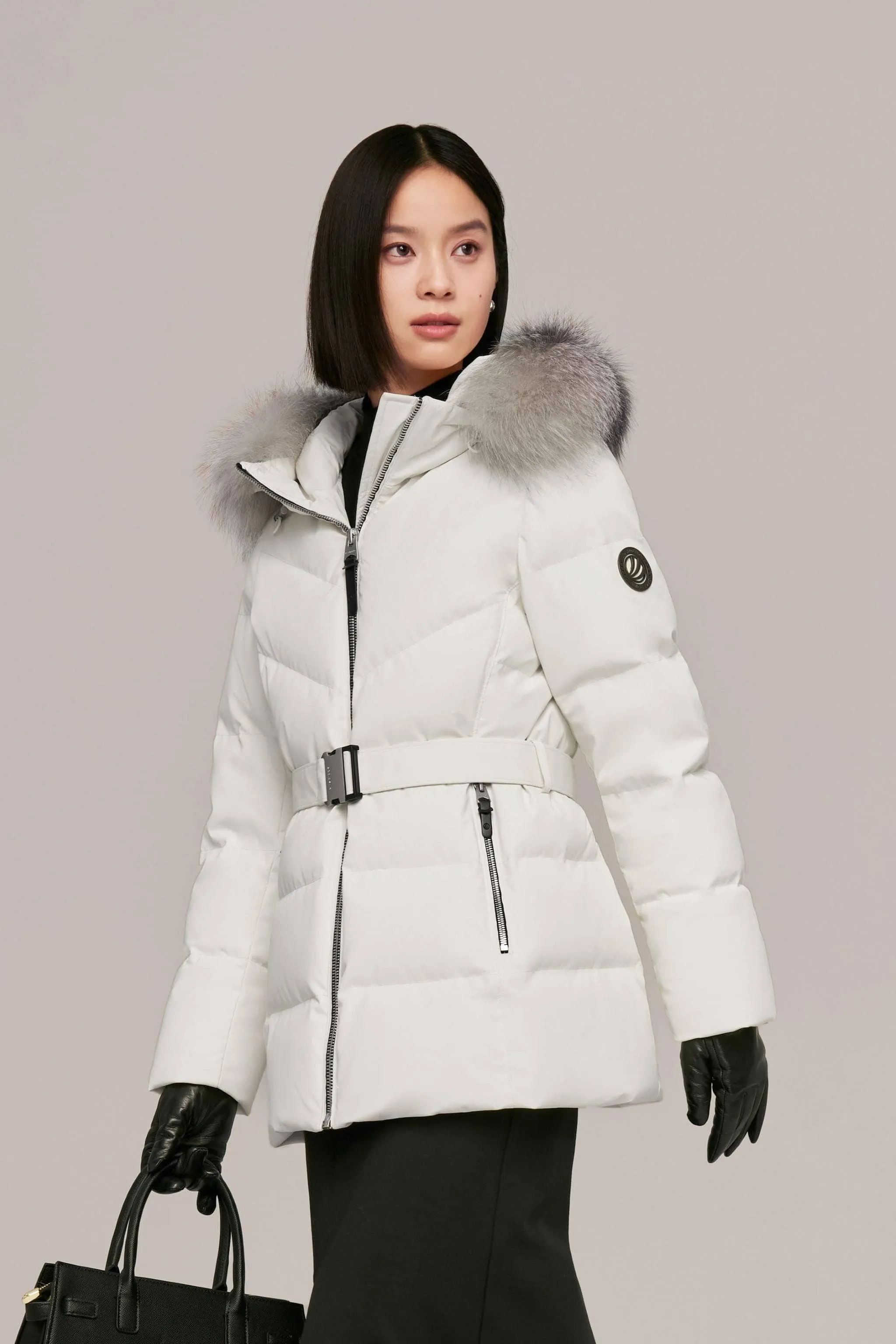 Premium Business Women's Goose Down Jacket With Hood sold by Bosideng