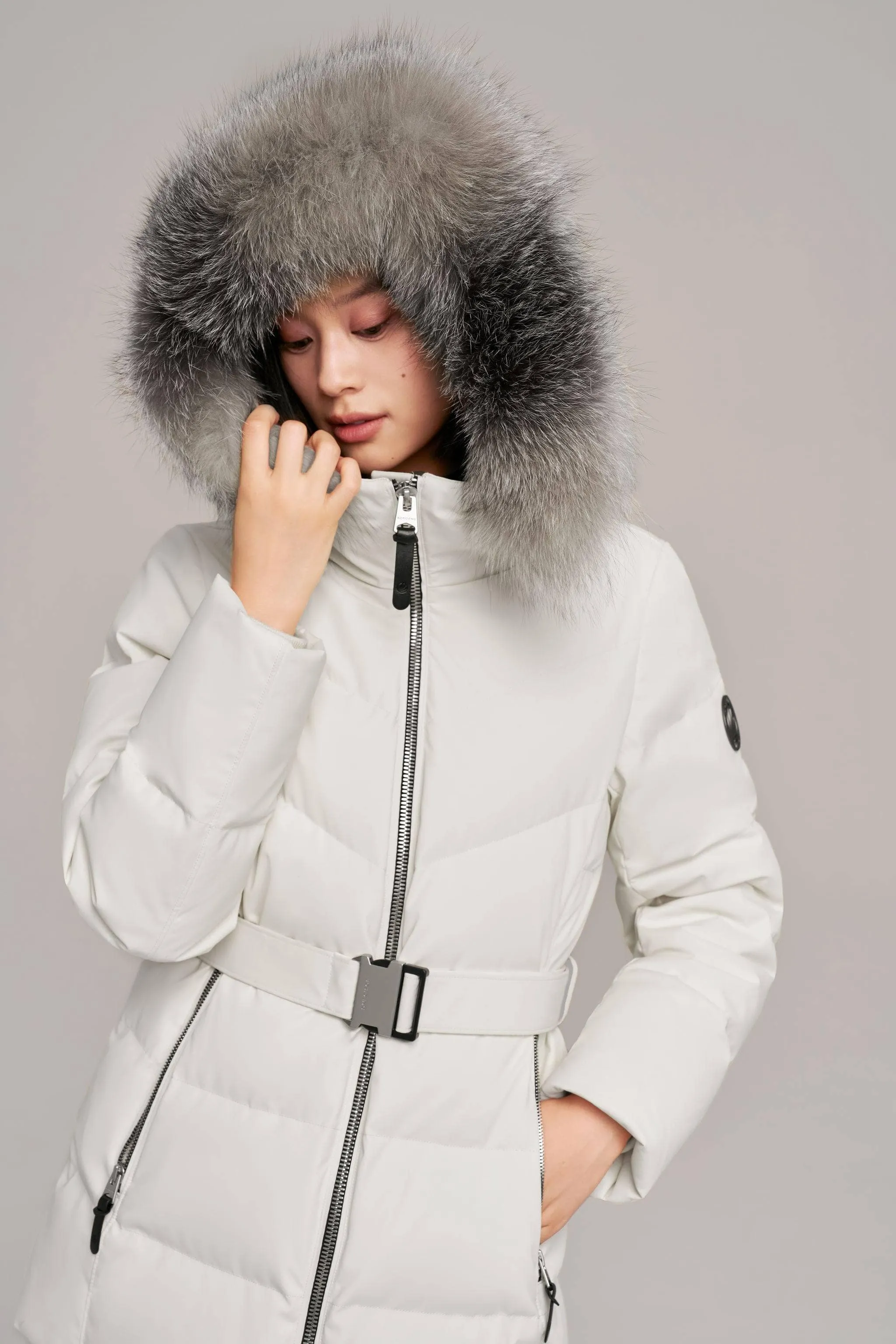 Premium Business Women's Goose Down Jacket With Hood sold by Bosideng product image thumbnail 2