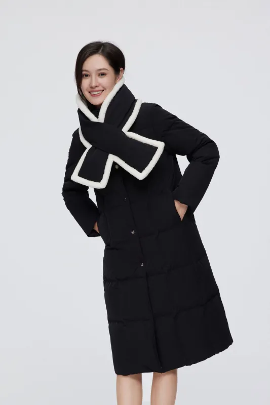 Long Down Jacket With detachable scarf sold by Bosideng