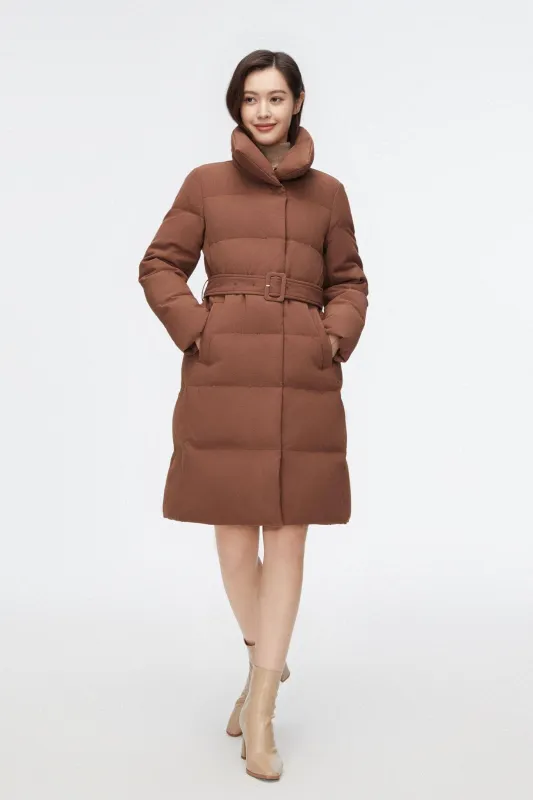 Mid-length Goose Down Jacket With Lapel sold by Bosideng