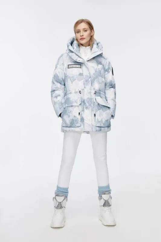 Mid-Length Goose Down Jacket With Hood sold by Bosideng