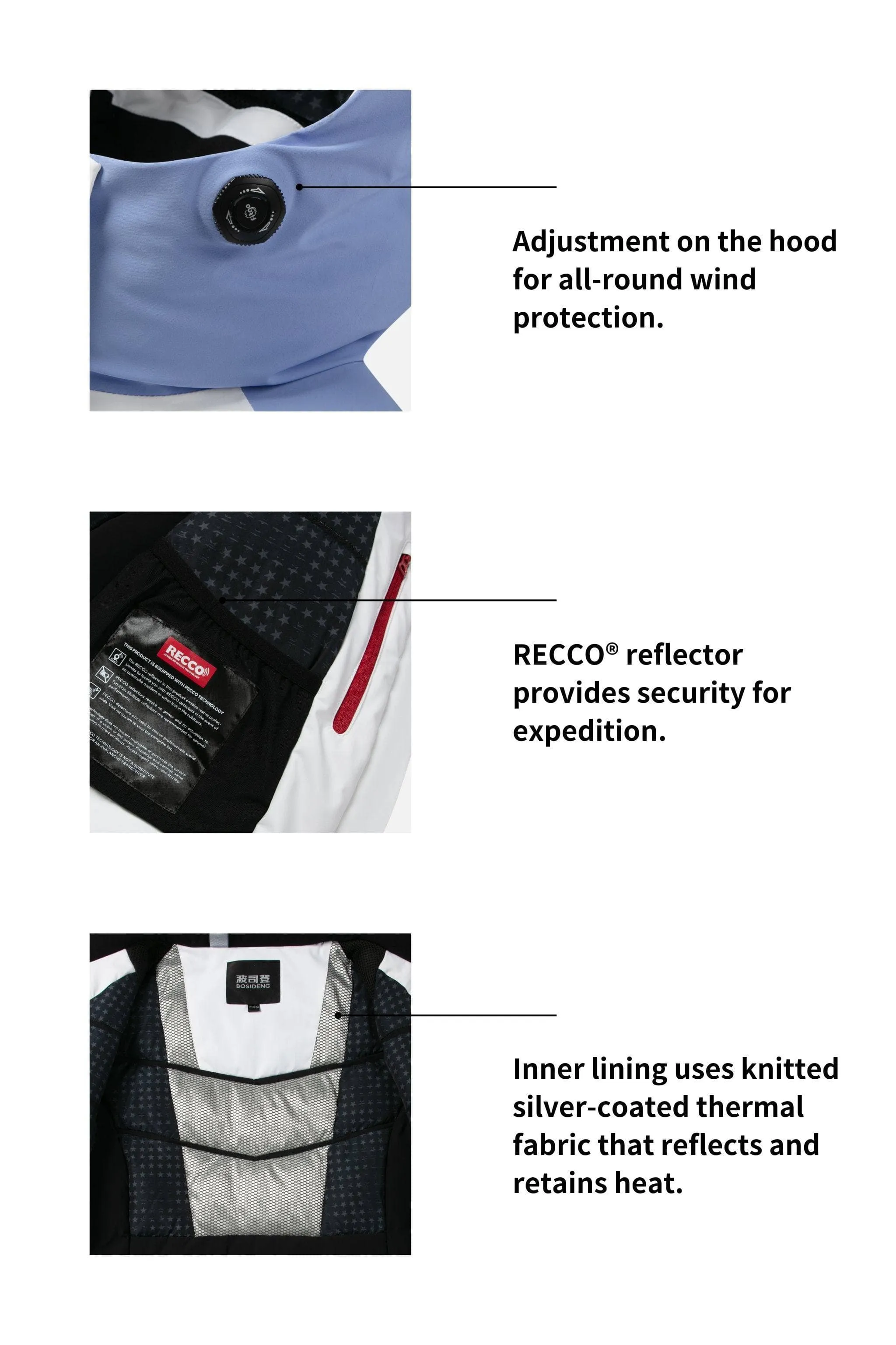 Short Hooded Goose Down Ski Jacket sold by Bosideng product image thumbnail 3