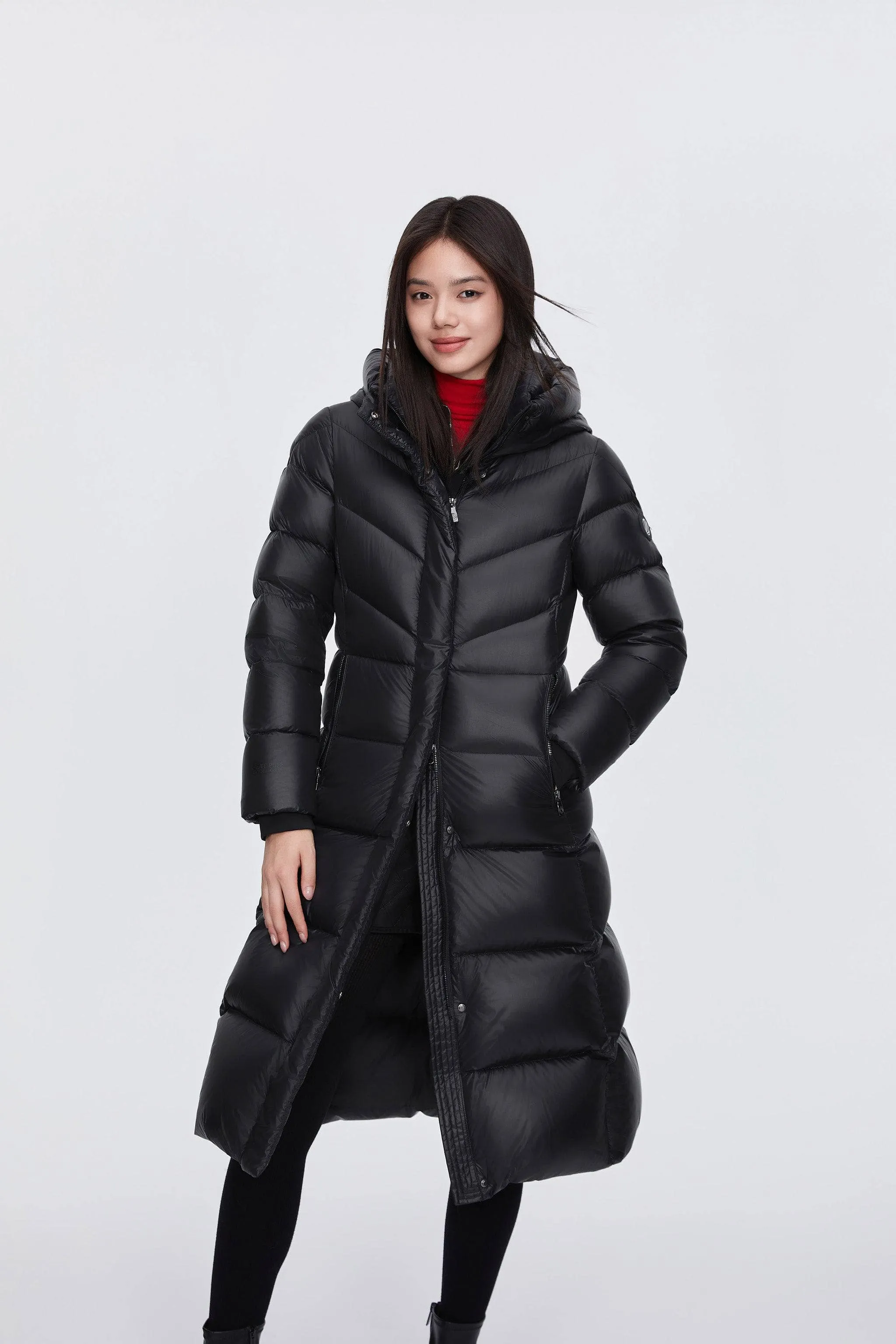 Classic Long Hooded Puffer With Belt sold by Bosideng product image thumbnail 2