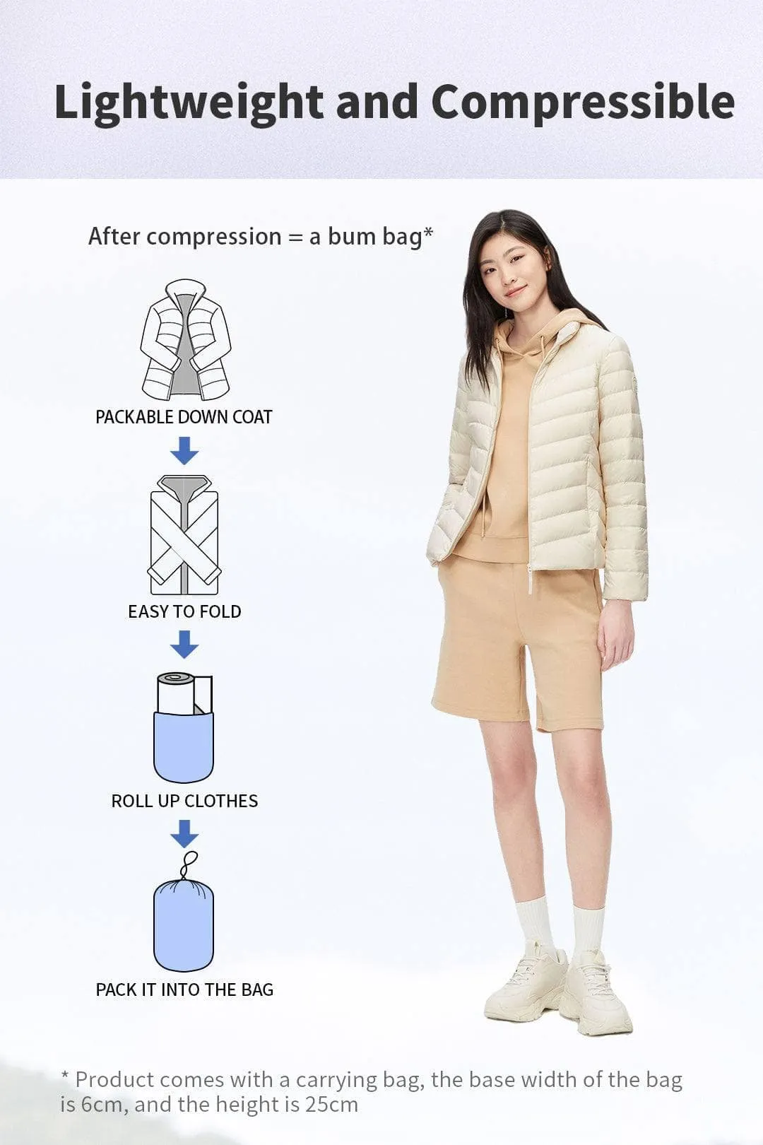 Women's Packable Ultralight Down Jacket sold by Bosideng product image thumbnail 5