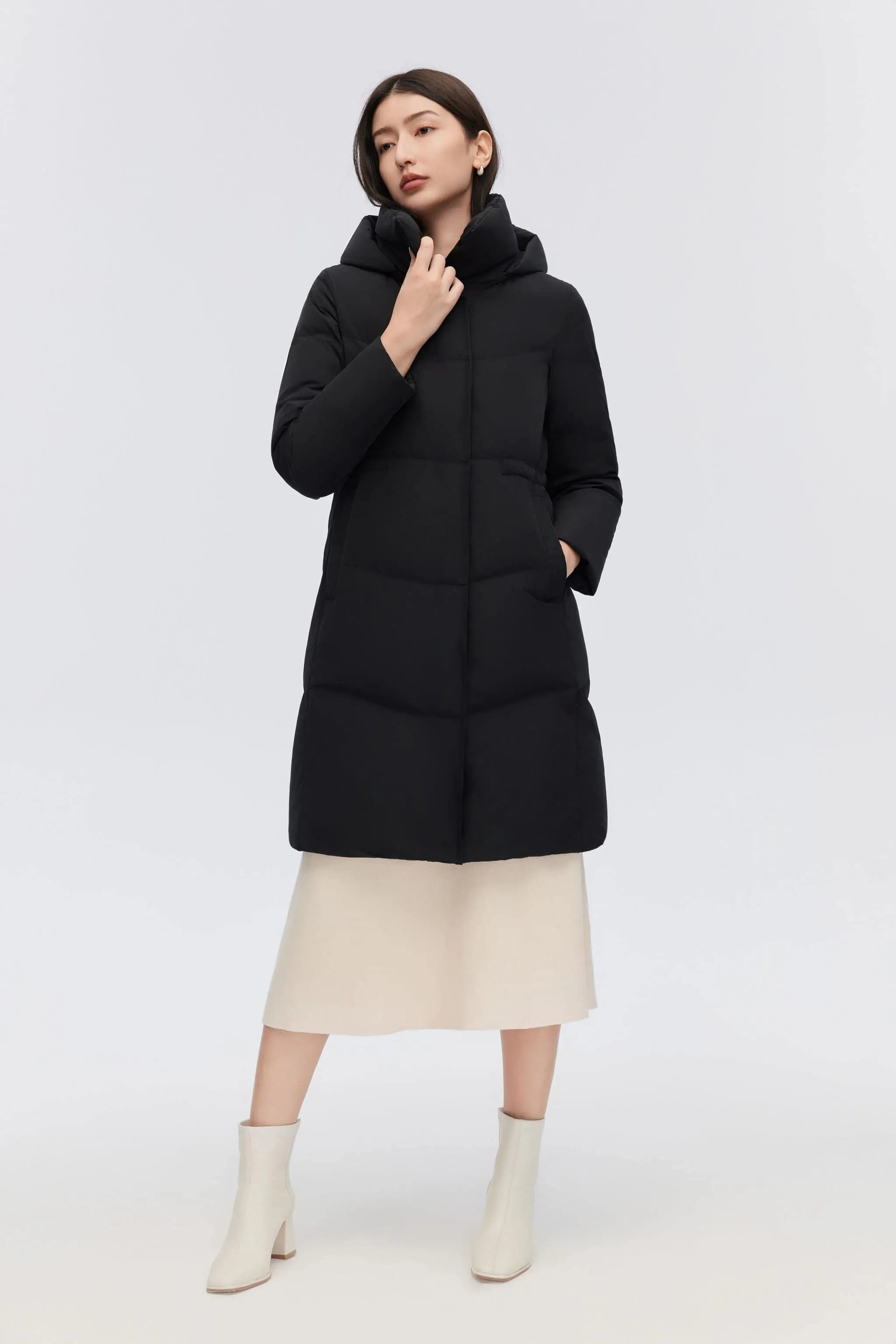 Women's Classic Business Knee Length Goose Down Coat sold by Bosideng product image thumbnail 2