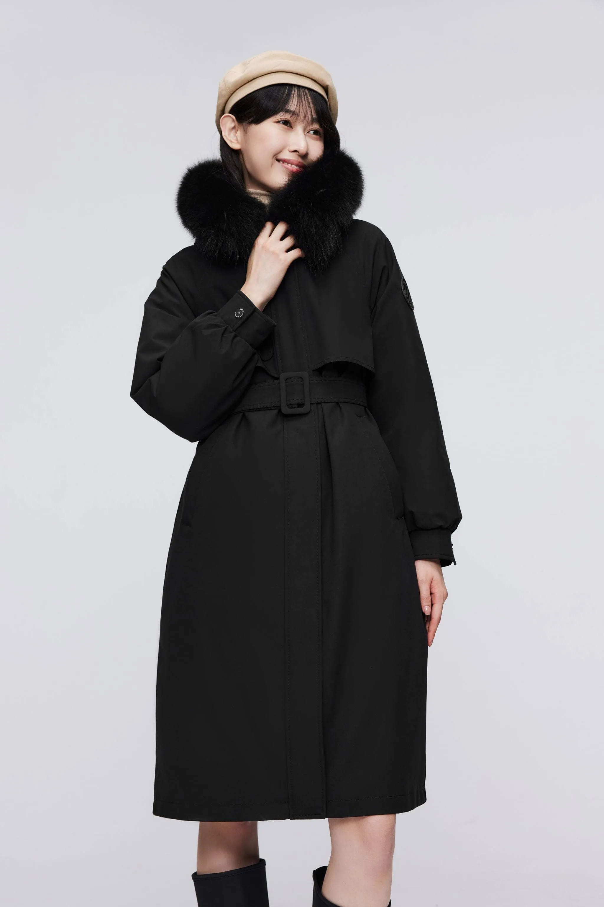 3-In-1 Knee Length Fox Fur Down Parka sold by Bosideng product image thumbnail 2