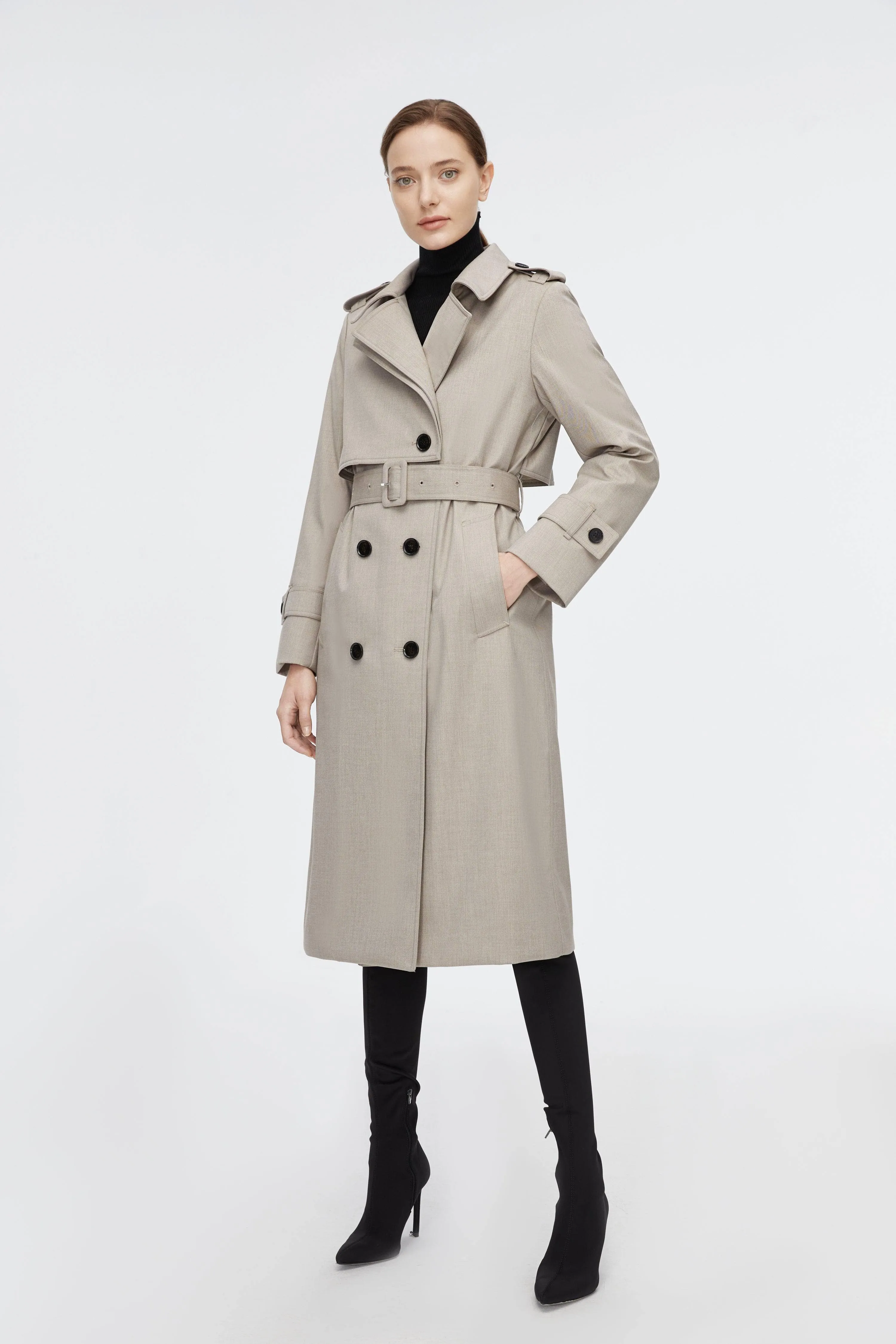 Full Length Detachable Goose Down Trench Coat sold by Bosideng product image thumbnail 2
