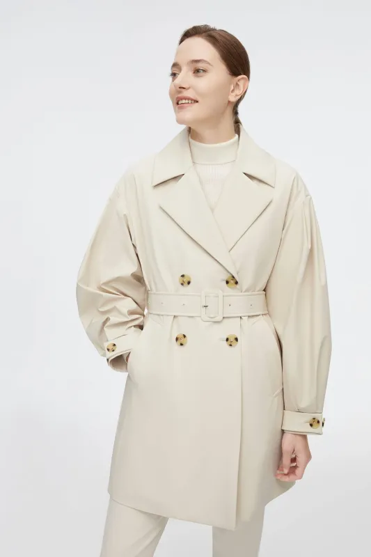 Dropped Shoulder Detachable Goose Down Trench Coat sold by Bosideng