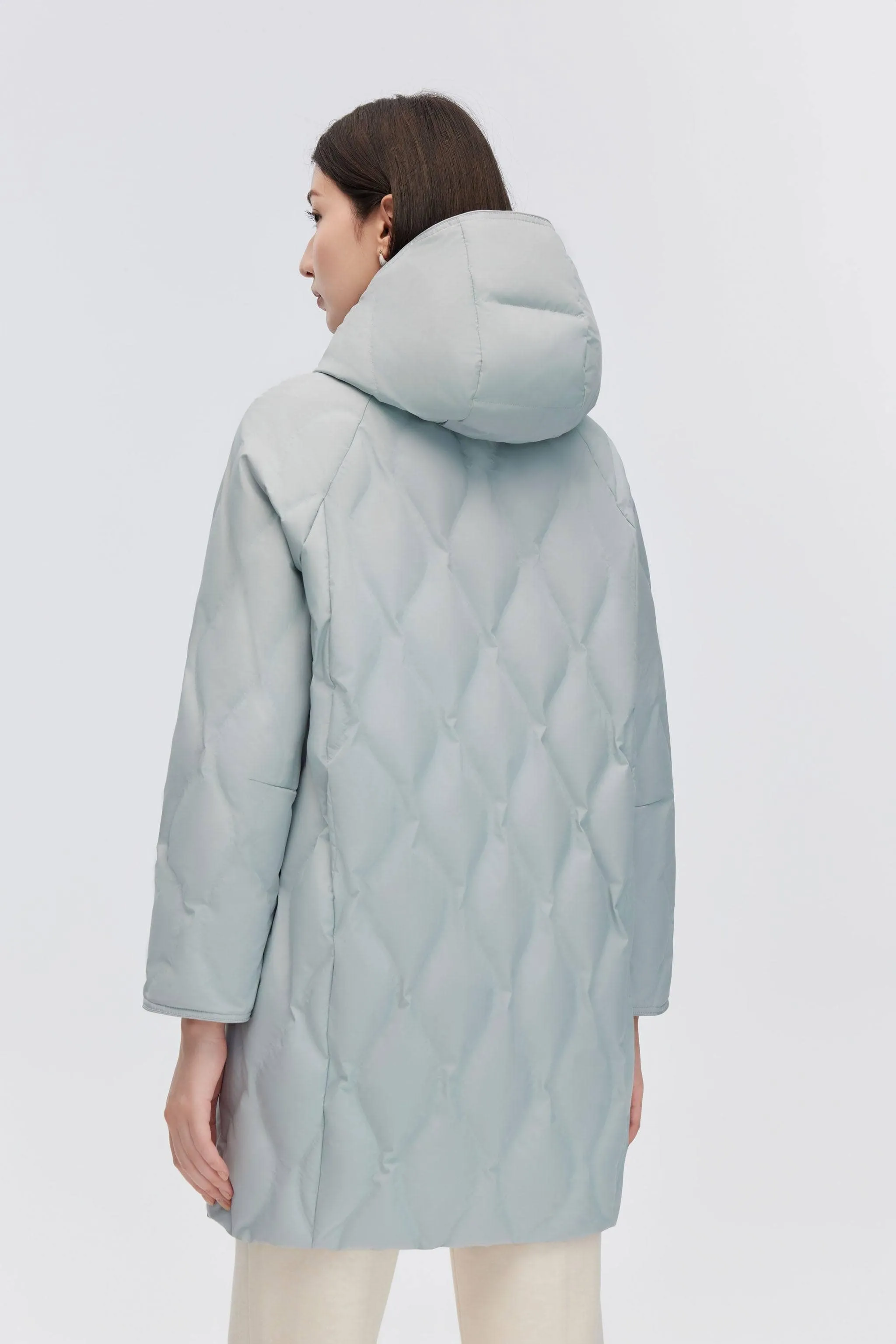 Women's Classic Business Thigh Length Goose Down Coat sold by Bosideng product image thumbnail 4
