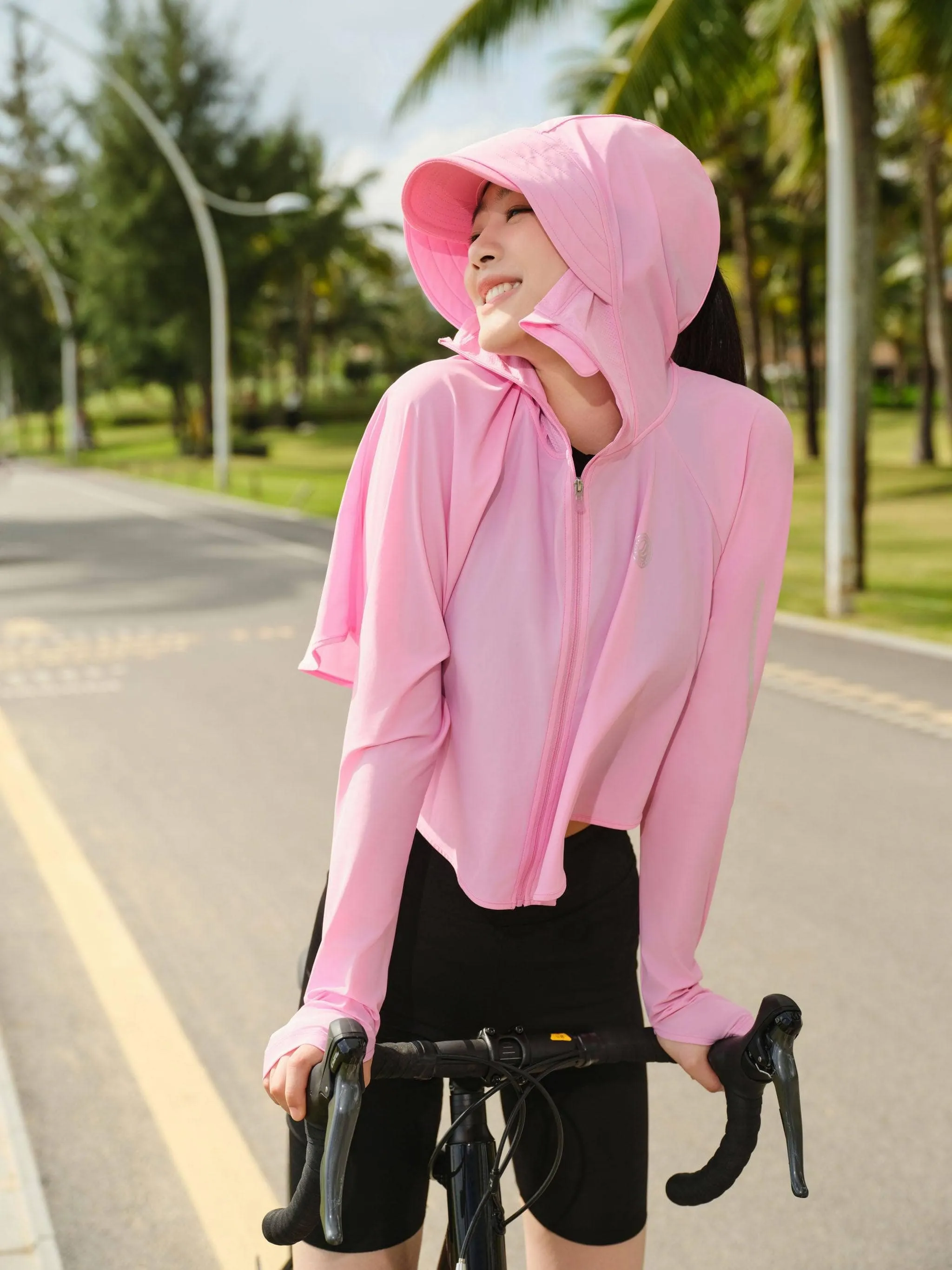 Women's UPF Protection Cropped Poncho Jacket sold by Bosideng