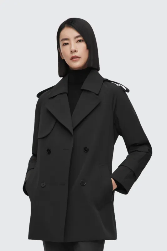 Women’s Double Breasted Short Trench sold by Bosideng