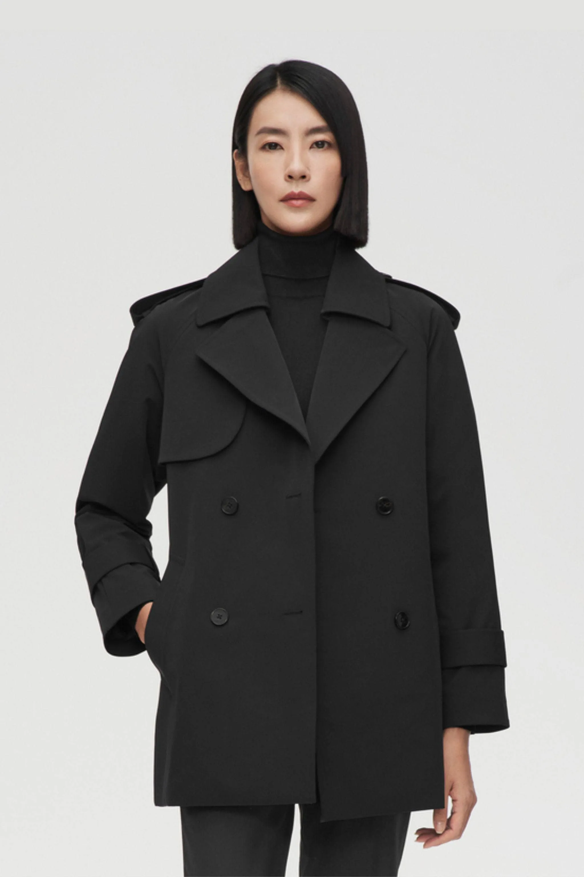 Women’s Double Breasted Short Trench sold by Bosideng product image thumbnail 2