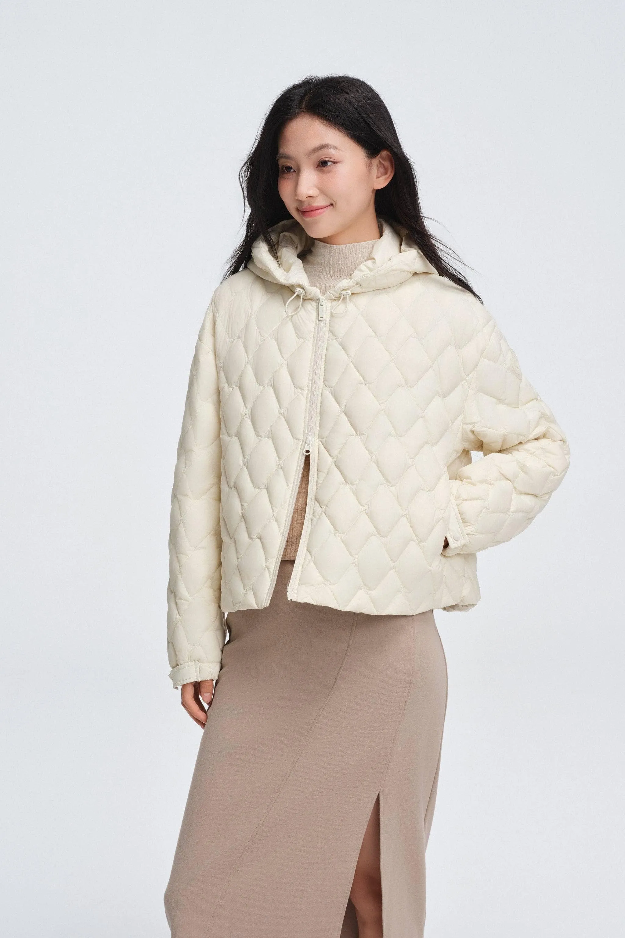 Women's Artist Quilting Down Jacket With Hood sold by Bosideng