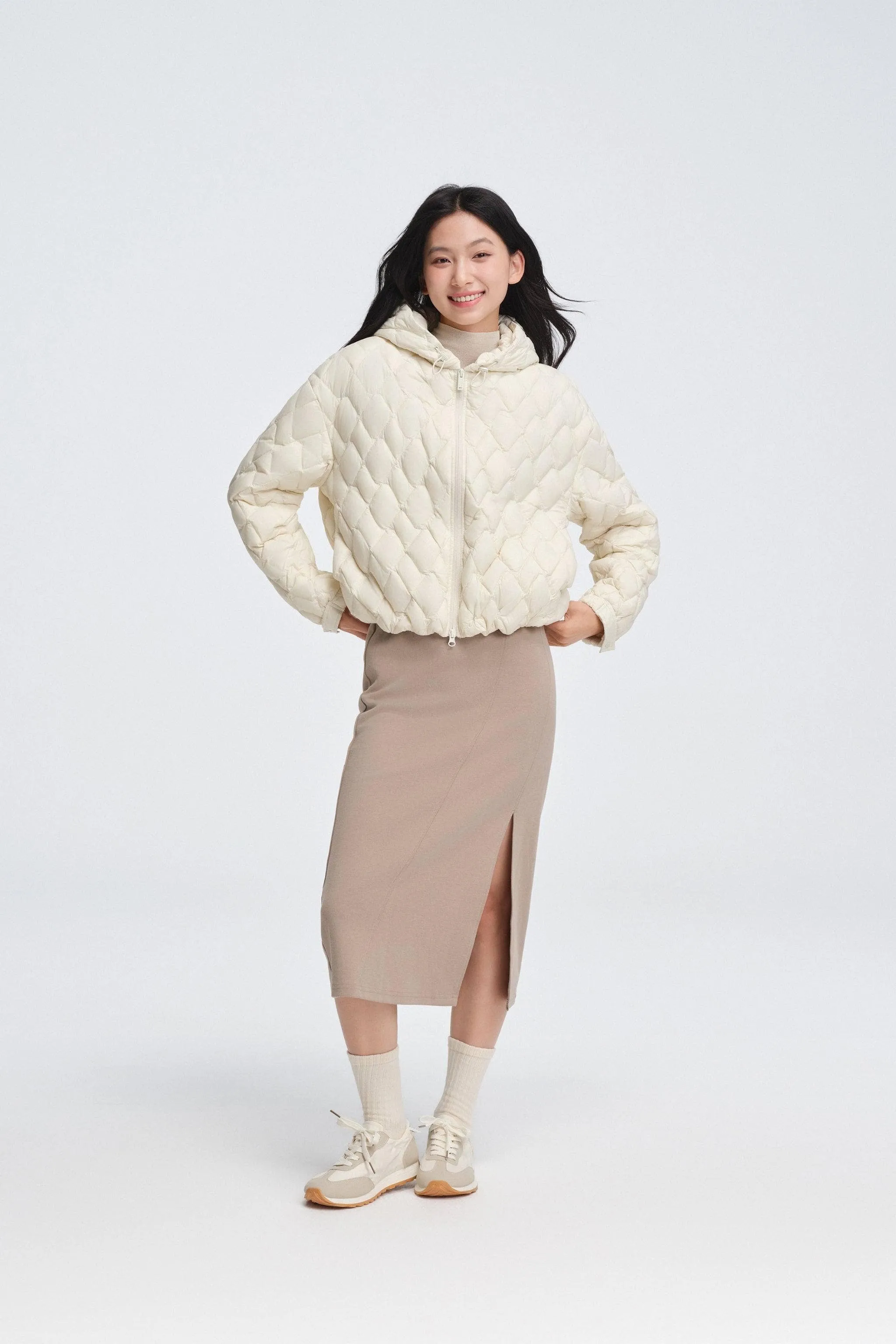 Women's Artist Quilting Down Jacket With Hood sold by Bosideng product image thumbnail 2