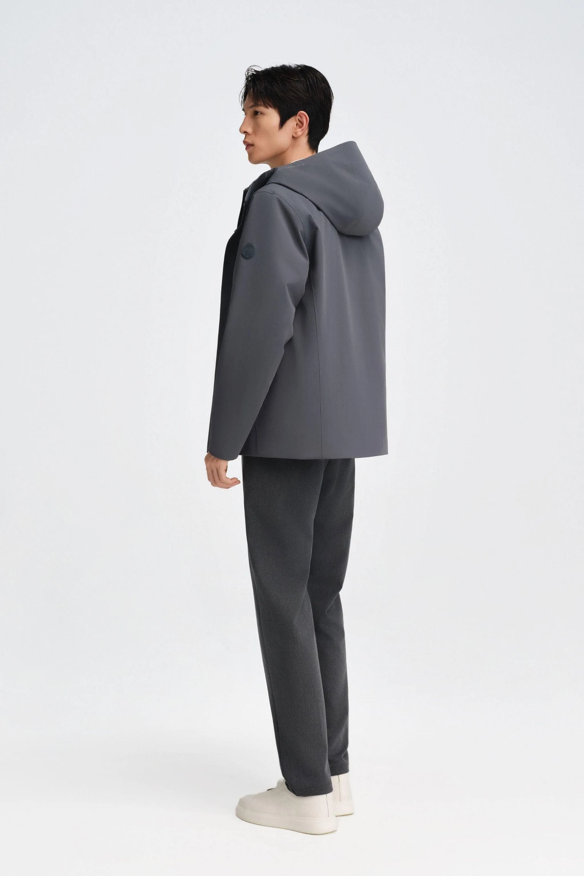 Men's Short Length Goose Down Business Jacket With Detachable Hood sold by Bosideng product image thumbnail 4