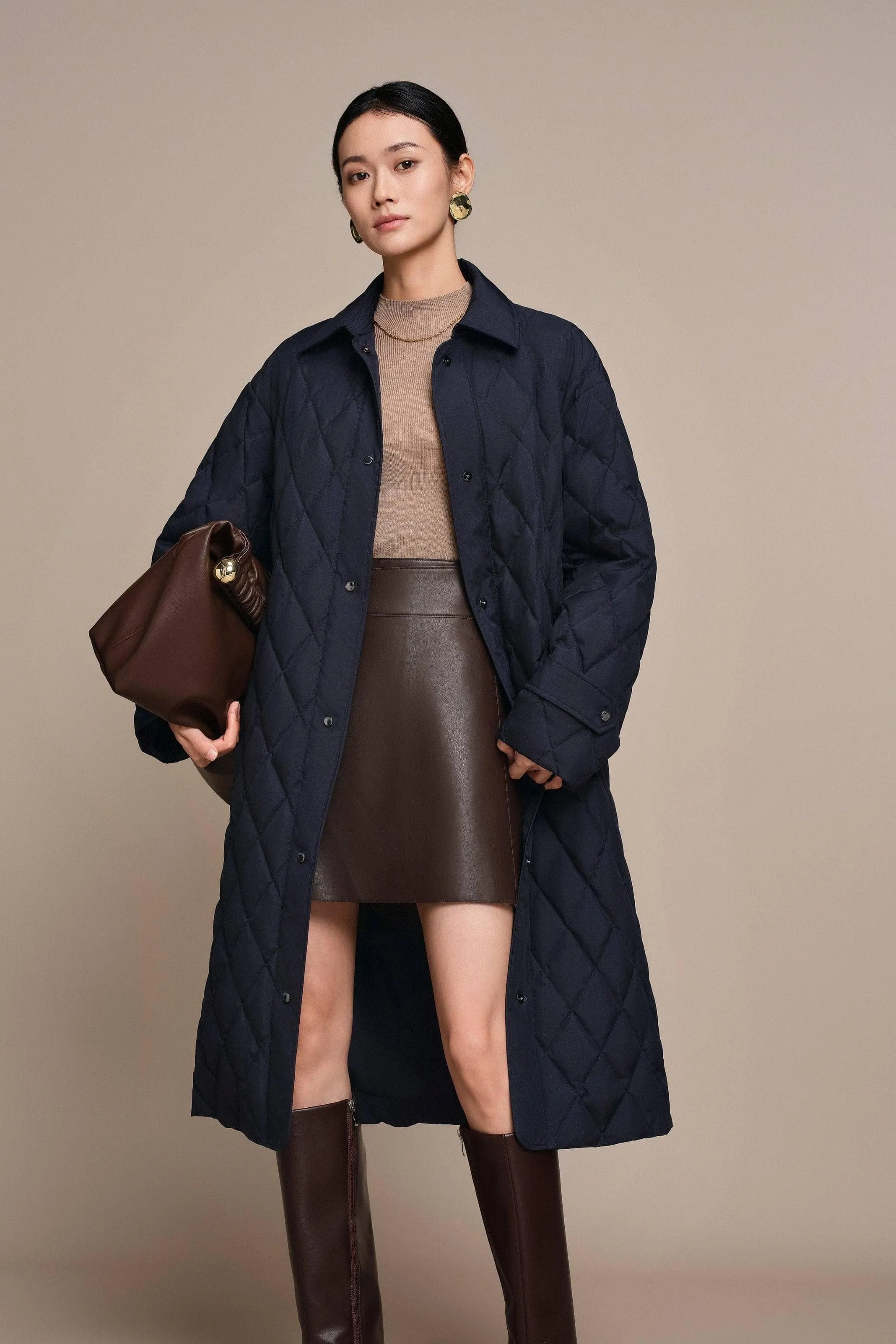 Women's Full Length Goose Down Quilted Jacket sold by Bosideng