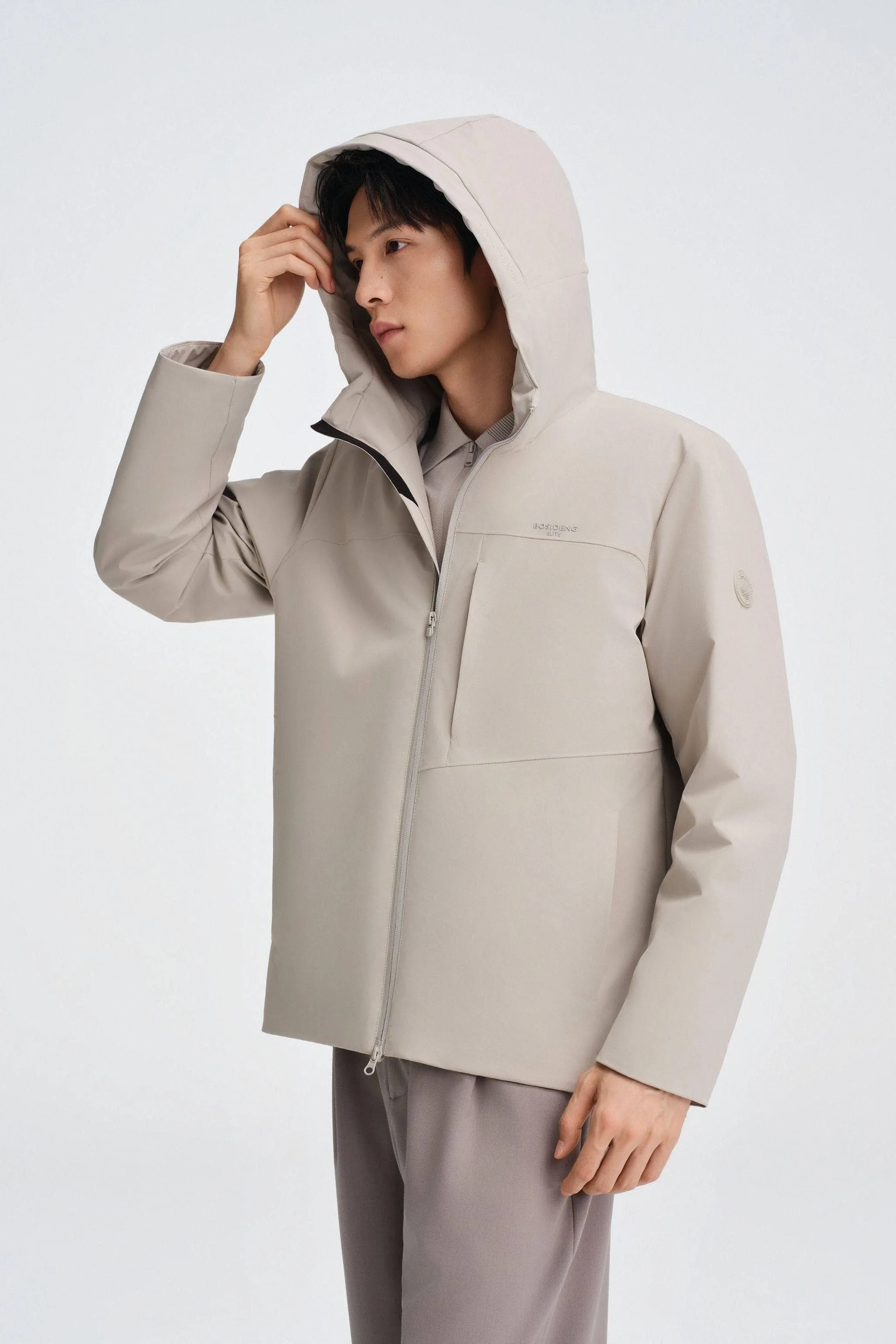 Men's Short Length Goose Down Business Jacket With Hood sold by Bosideng product image thumbnail 2