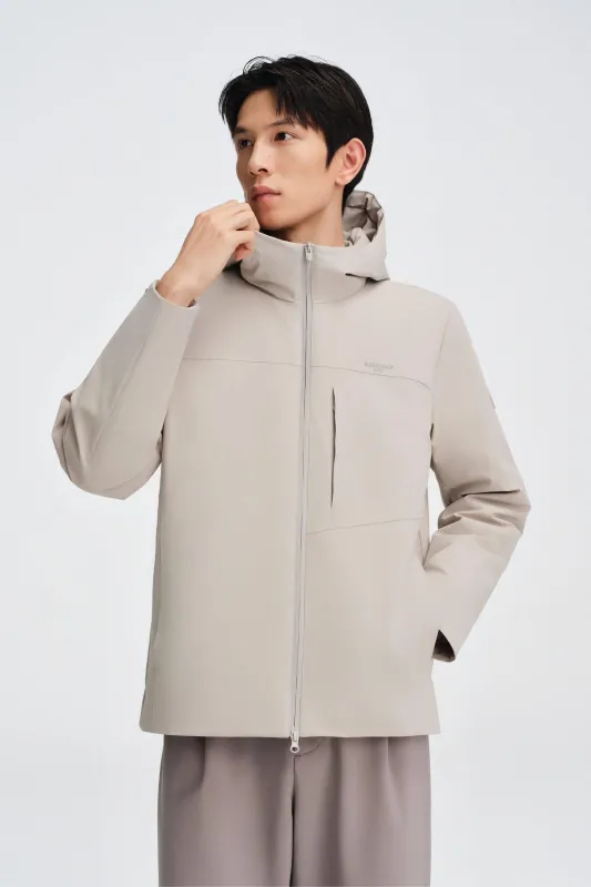 Men's Short Length Goose Down Business Jacket With Hood sold by Bosideng
