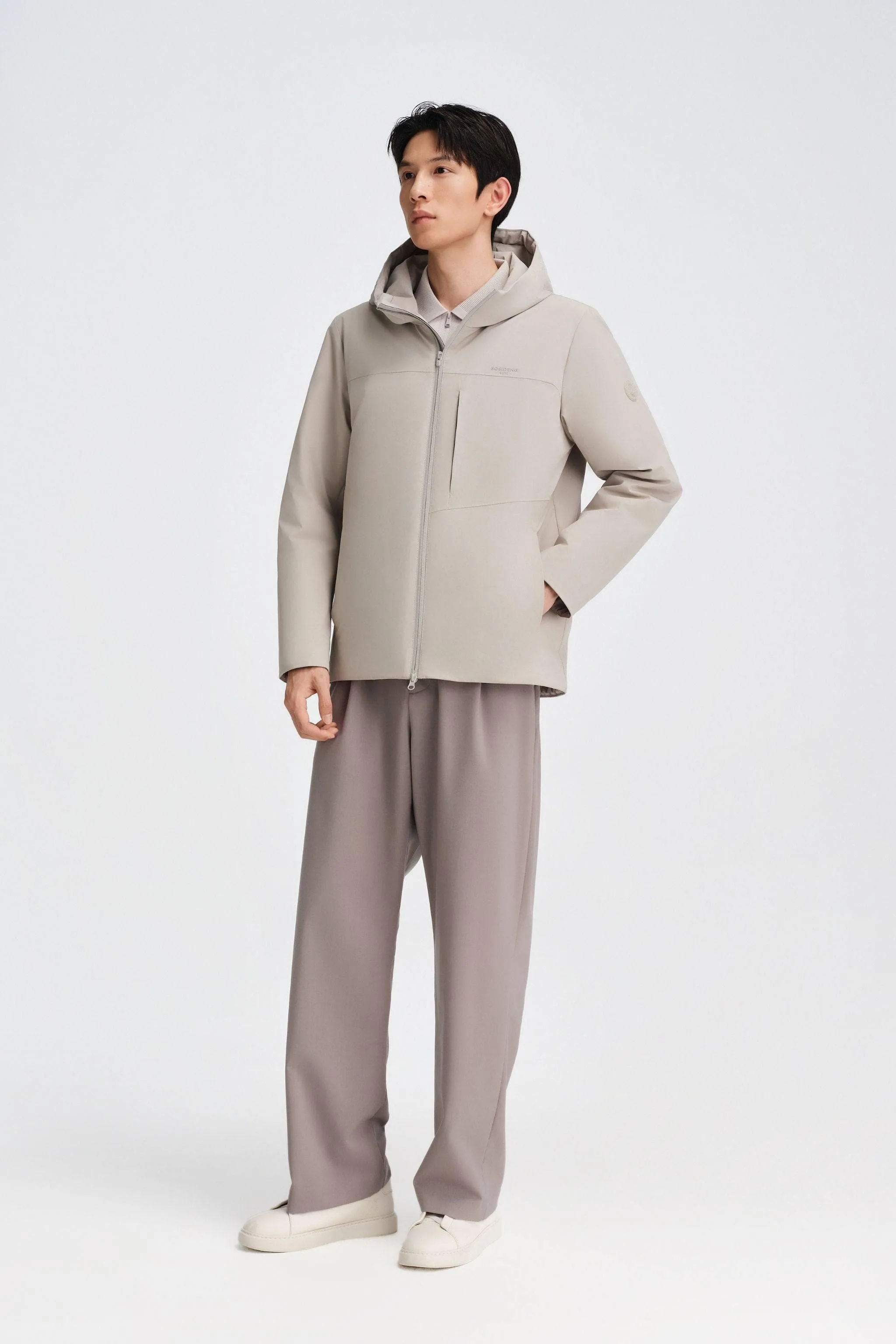 Men's Short Length Goose Down Business Jacket With Hood sold by Bosideng product image thumbnail 4