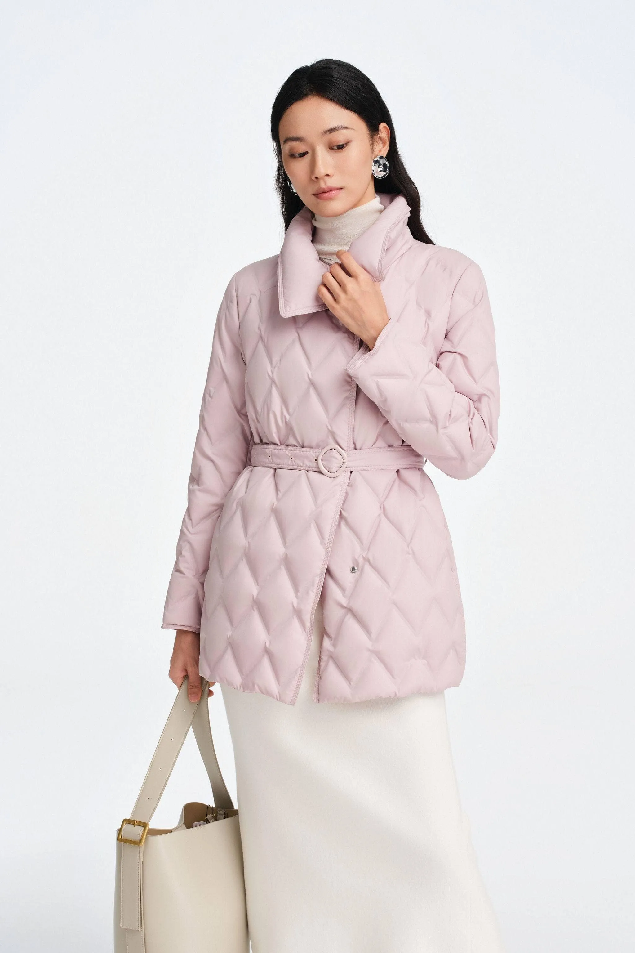 Women's Goose Down Business Jacket With Belt sold by Bosideng