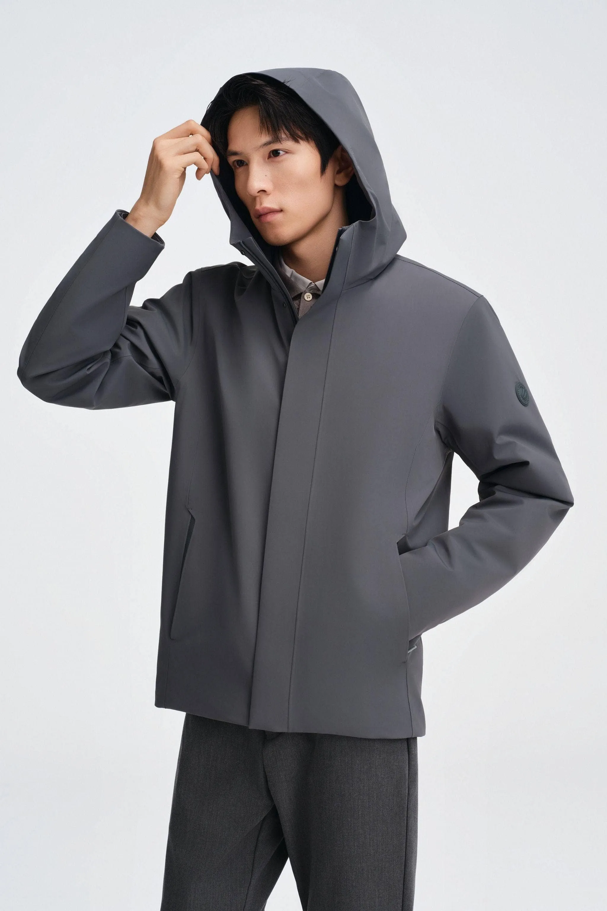 Men's Short Length Goose Down Business Jacket With Hood sold by Bosideng product image thumbnail 2