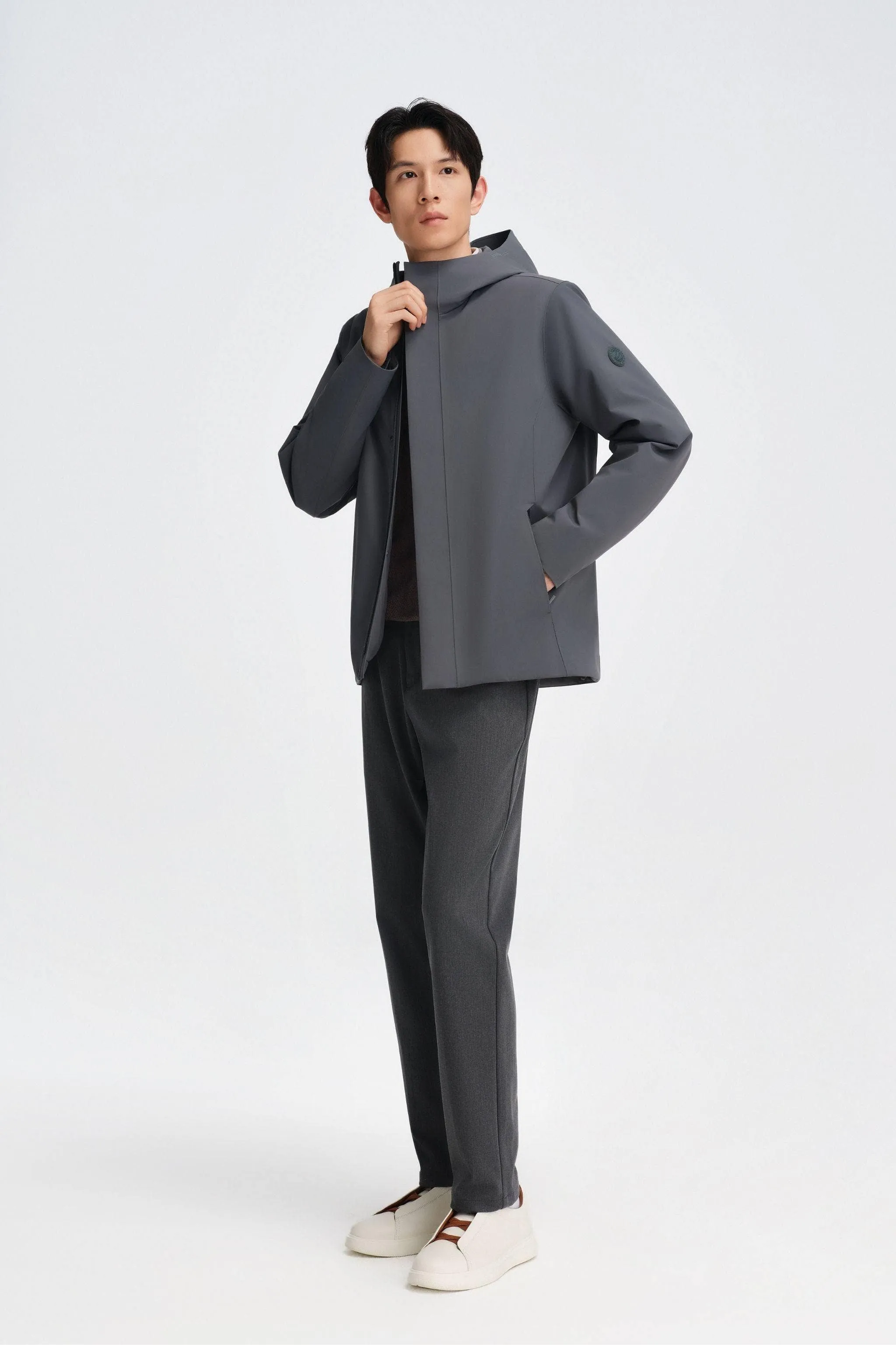 Men's Short Length Goose Down Business Jacket With Hood sold by Bosideng product image thumbnail 5