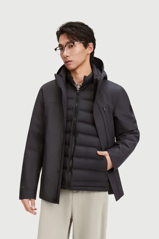 Men's Business Classic Goose Down Jacket With Hood 121 made by Bosideng