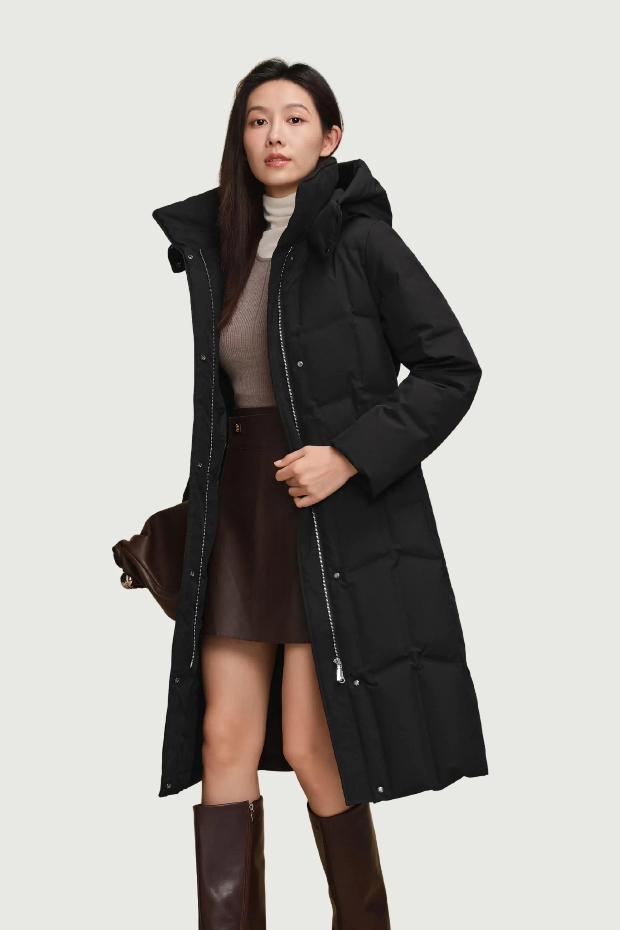 Women's Long Hooded Goose Down Jacket With Belt 146 sold by Bosideng product image thumbnail 3