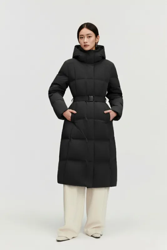 Women's Business Classic Hooded Goose Down Jacket With Belt 156 sold by Bosideng