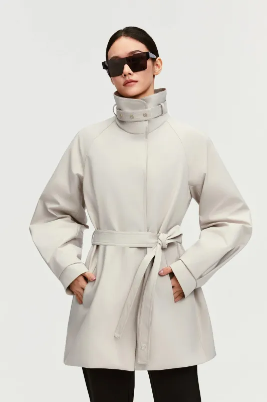 Women's Short Belted Goose Down Trench 202 sold by Bosideng