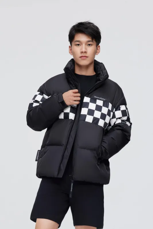 Checkerboard Short Down Puffer sold by Bosideng
