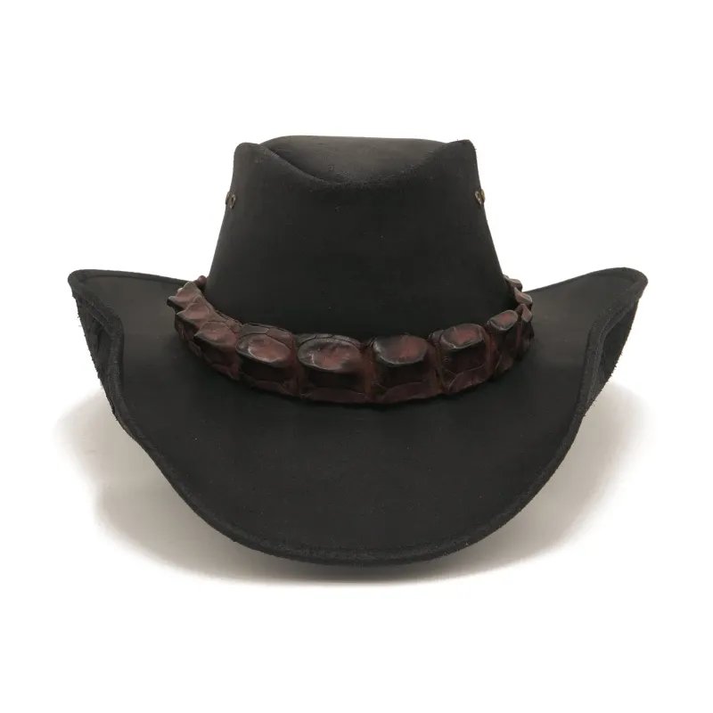 Longreach Shapeable Leather Hat sold by Kakadu