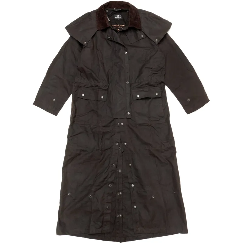 Long Rider 3-In-1 Drovers Coat in Black sold by Kakadu
